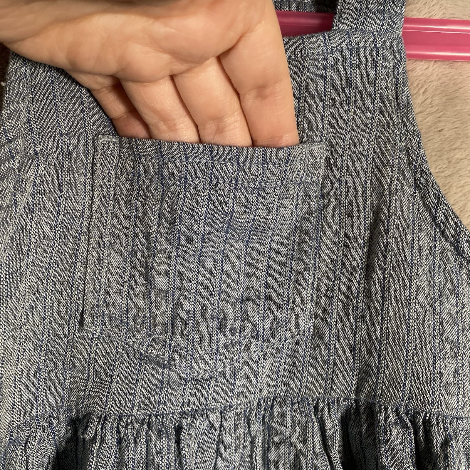 Cat & Jack Baby Girl Skirtall Set 18M Chambray Jumper Dress Yellow Daisy Shirt
