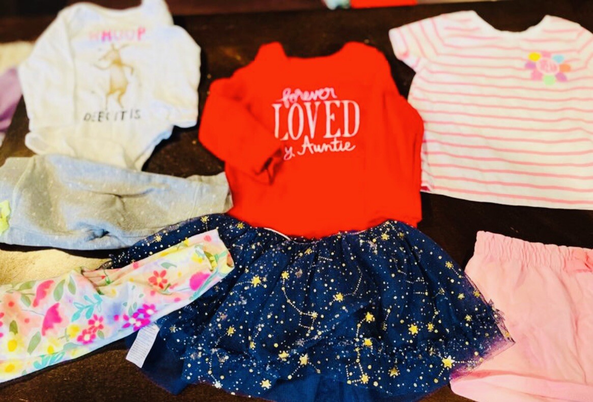 12M Bundle (4 Shirts, 3 Pants, 2 Shorts, 2 Bodysuits, 2 Dresses, 1 Jacket & Set)