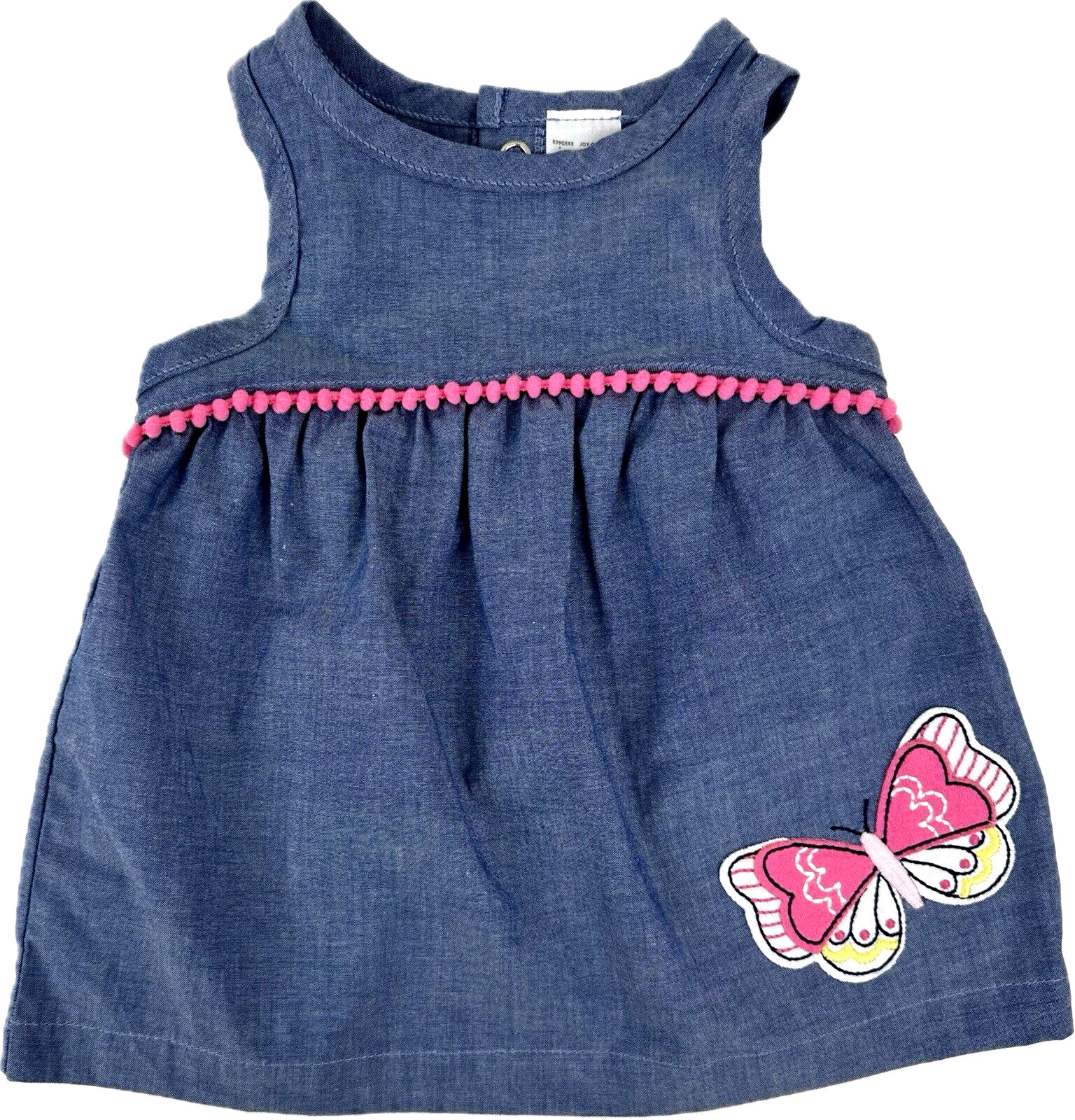 Just One You 2 Pc Baby Blue Pink Cotton Sleeveless Dress Floral Shorts Set 3 MO