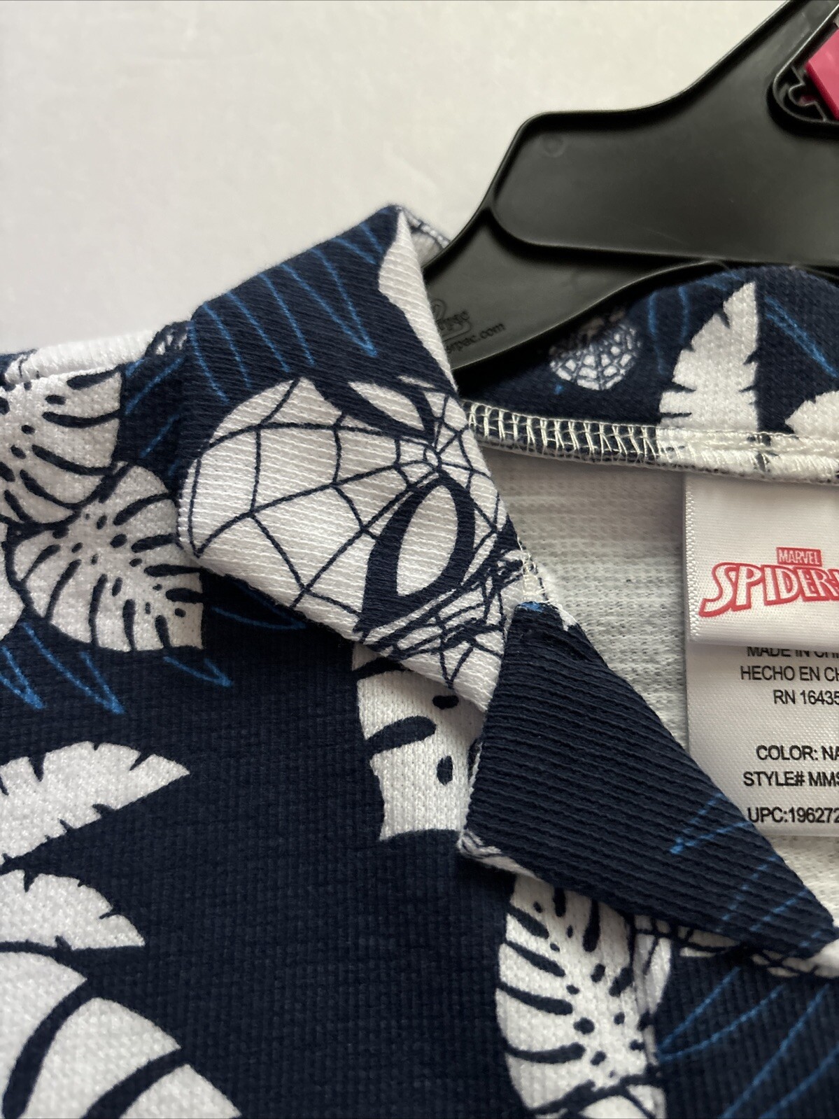 Boys 18 Months Spider Man Resort Set Collar Shirt And Shorts NWT Blue/white