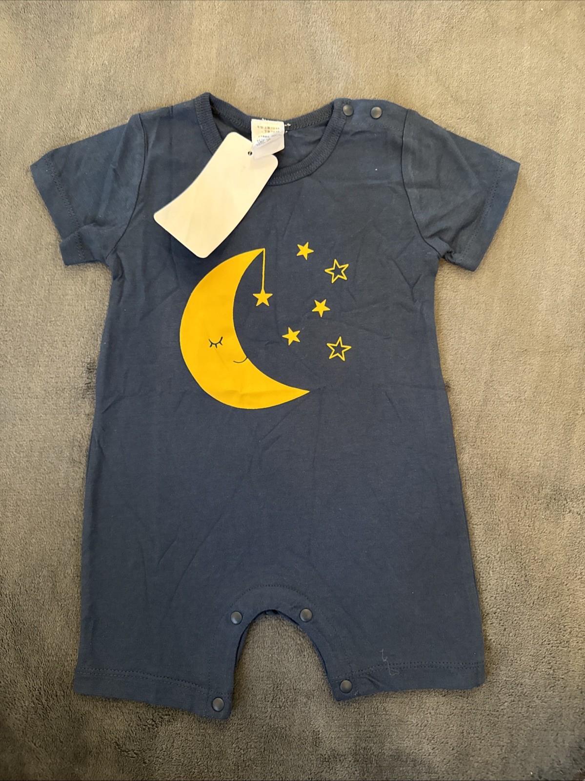 Toddler One Piece Outfit Navy Blue Moon Size 6-9 months