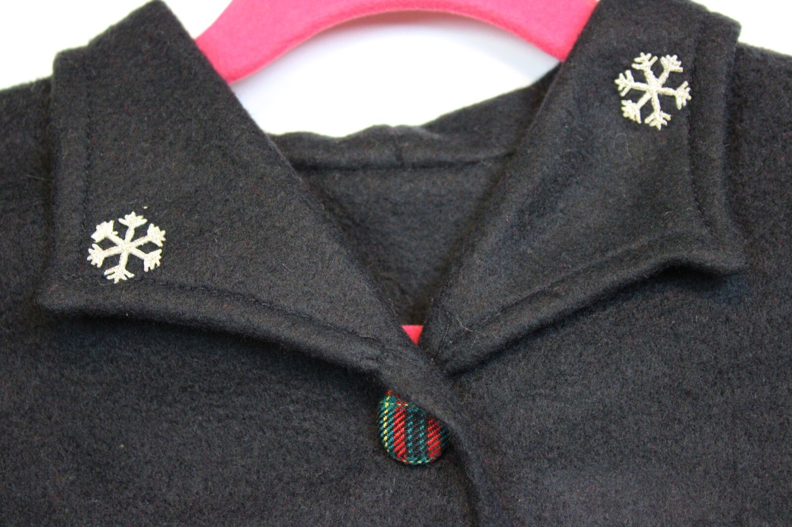 Vtg 90s Chocolate Soup Baby Girls Outfit sz 4T Christmas Dress Fleece Coat Plaid