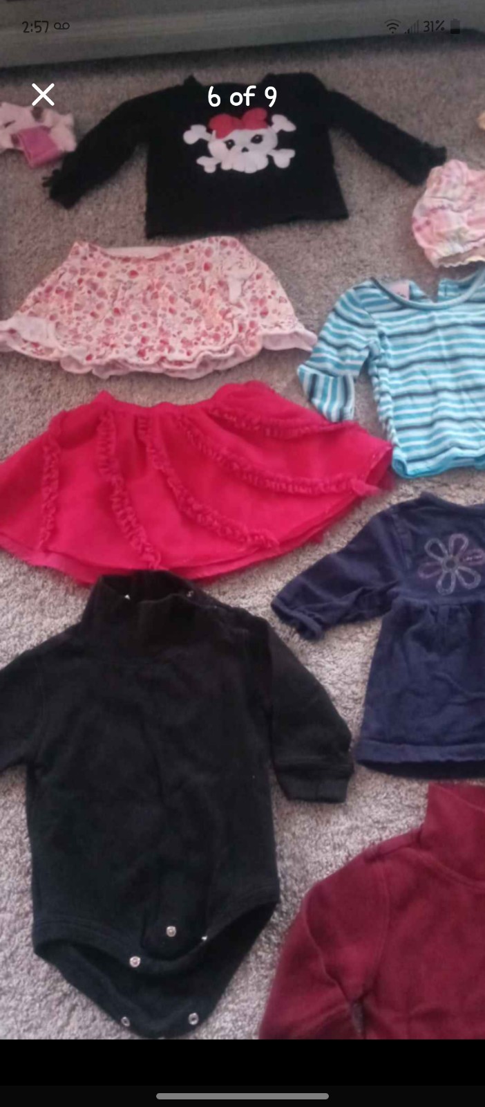 Baby Girl 12-18 Month Clothing Lot of 25 Pieces Assorted Items And Colors.