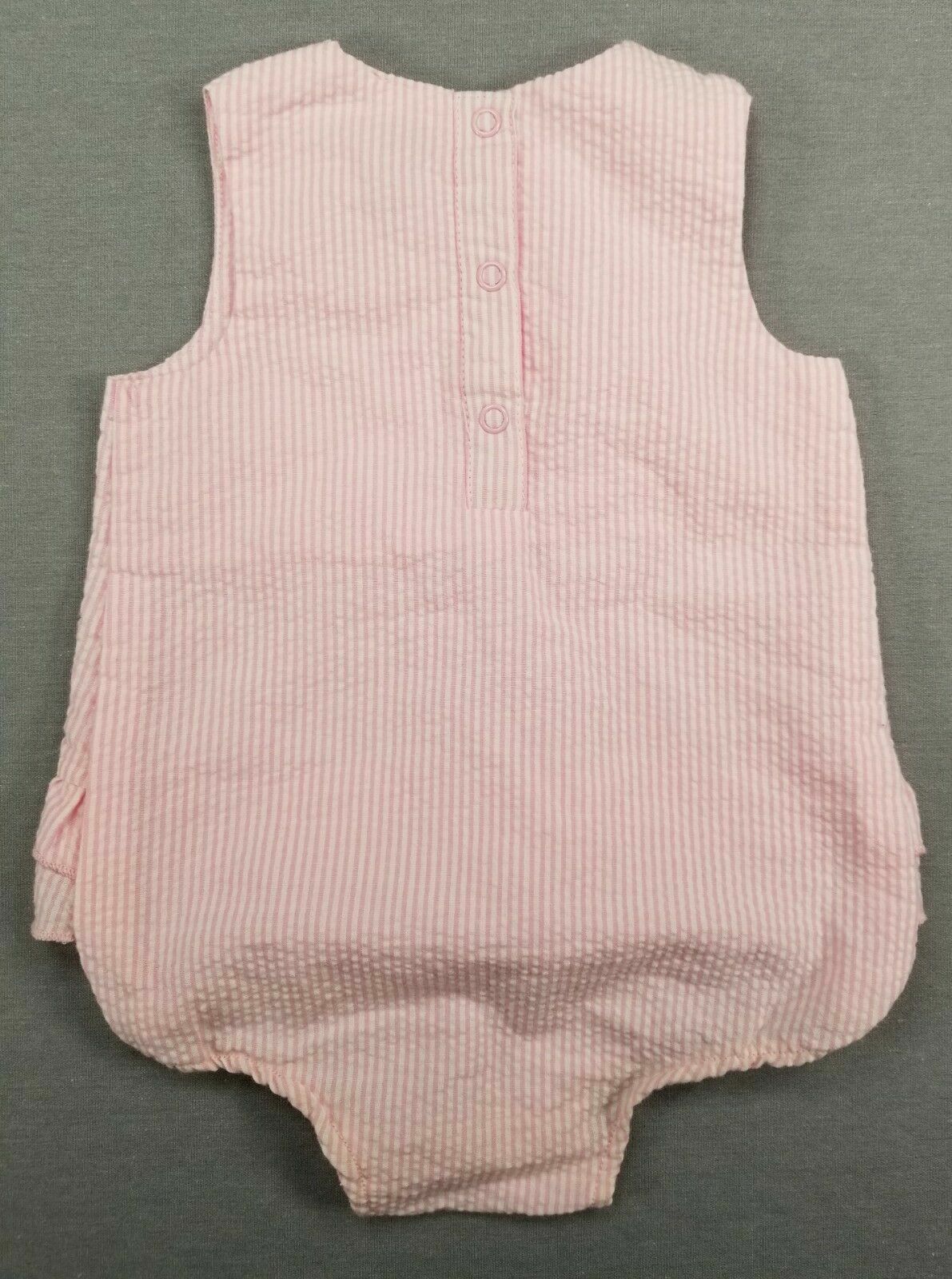 Fisher Price Baby Girl Clothes 3-6 Month Pink Check Ruffle Romper Outfit