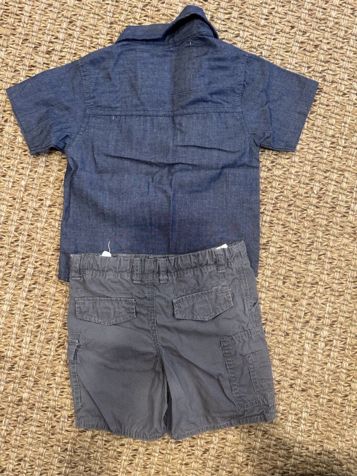 Boys Mixed Brand Set 2t Polo Button Top Amy COE 18 M Shorts Set Blue Gray
