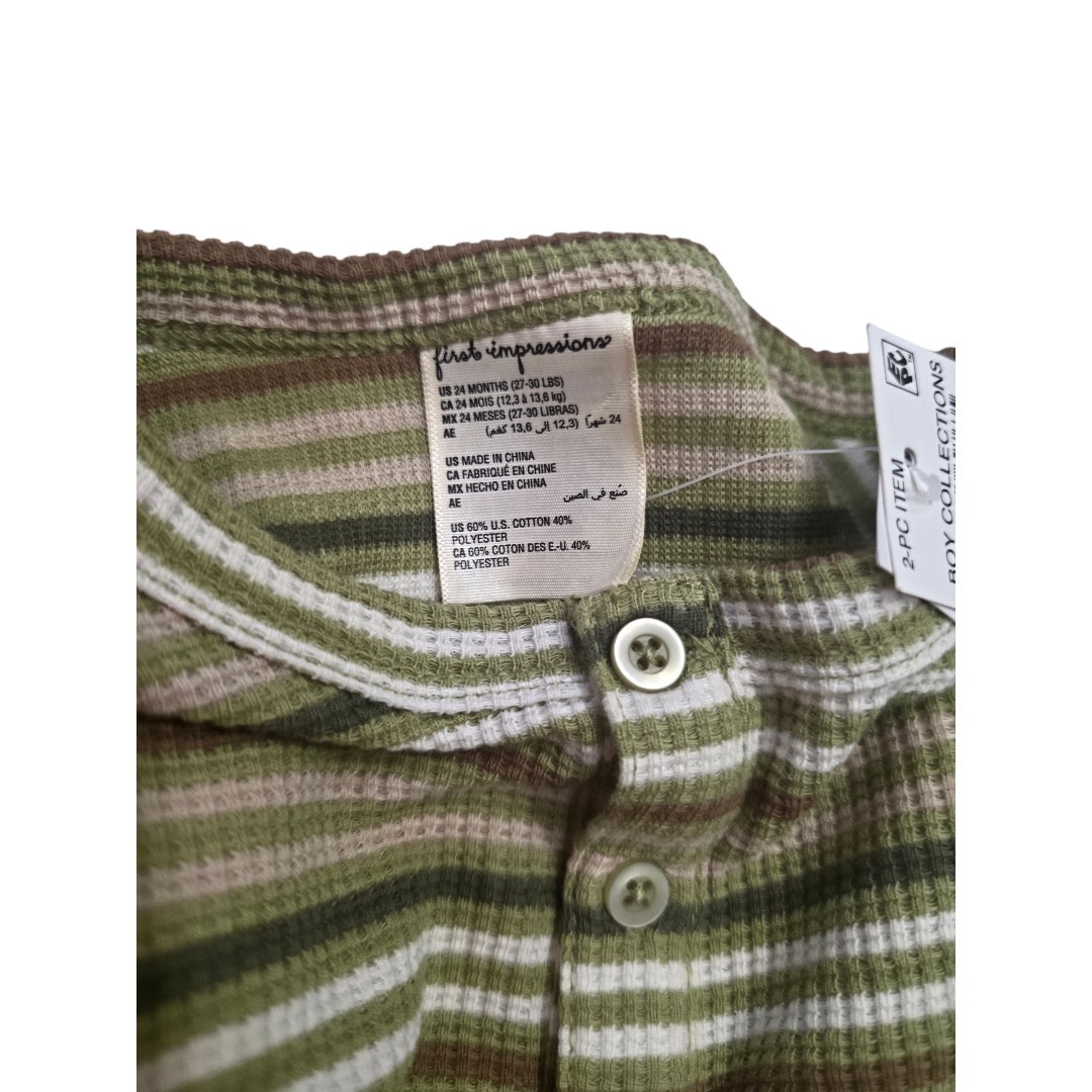 First Impressions Baby 2-Piece Set | 24M | Striped Cotton Blend | NWT |…