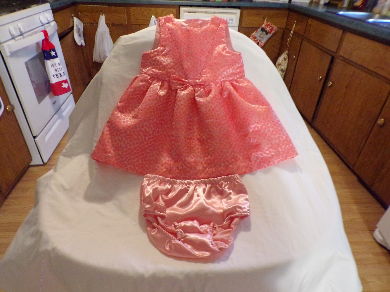 Adorable 2 Pc Girls Baby Cat&Jack Lined Easter Dress Set Orange Size 18 Months
