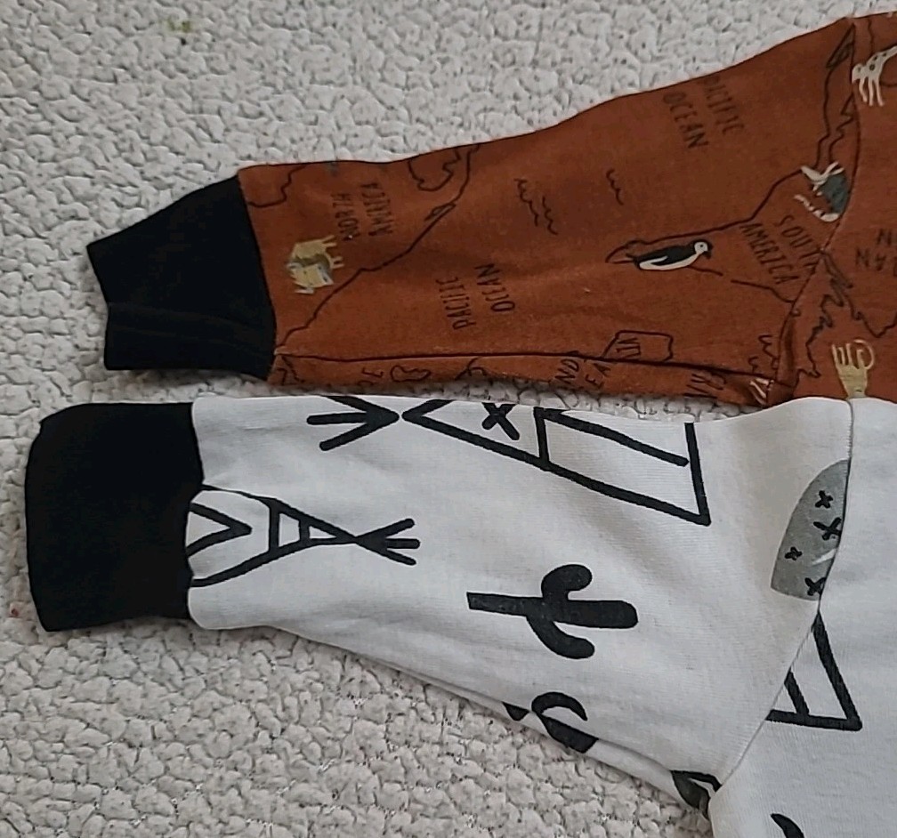 10PC Baby Boys 3-6 Months Long&short Sleeve Shirt&Pant&None Fleece Feet Sleepers
