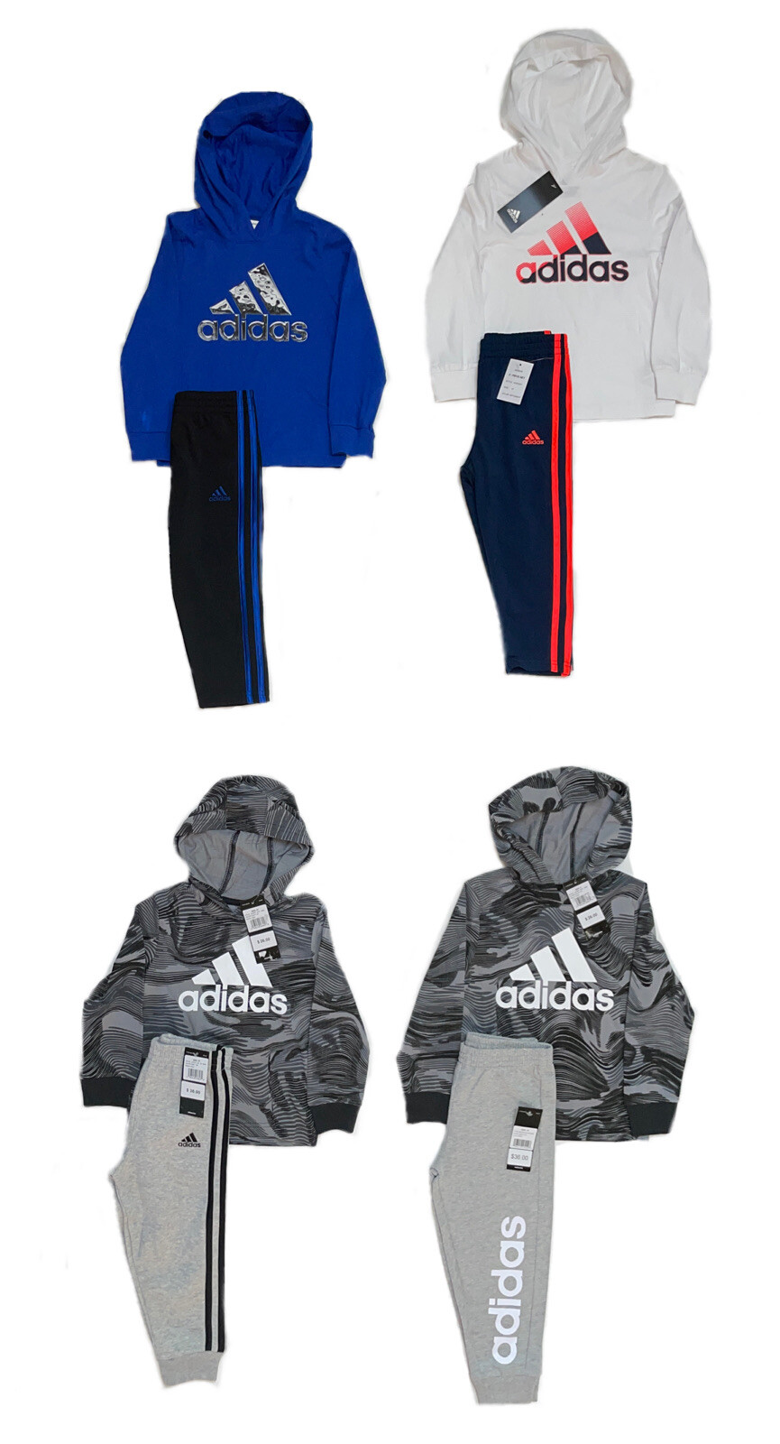 Adidas Baby/Toddler Boy Assrtd Long Sleeve Top & Track Pants or Joggers Sz12M-4T