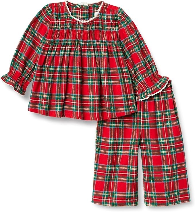 Baby Girls Long Sleeve Flannel Set Amazon Essentials Red Plaid Outfit 24 Month