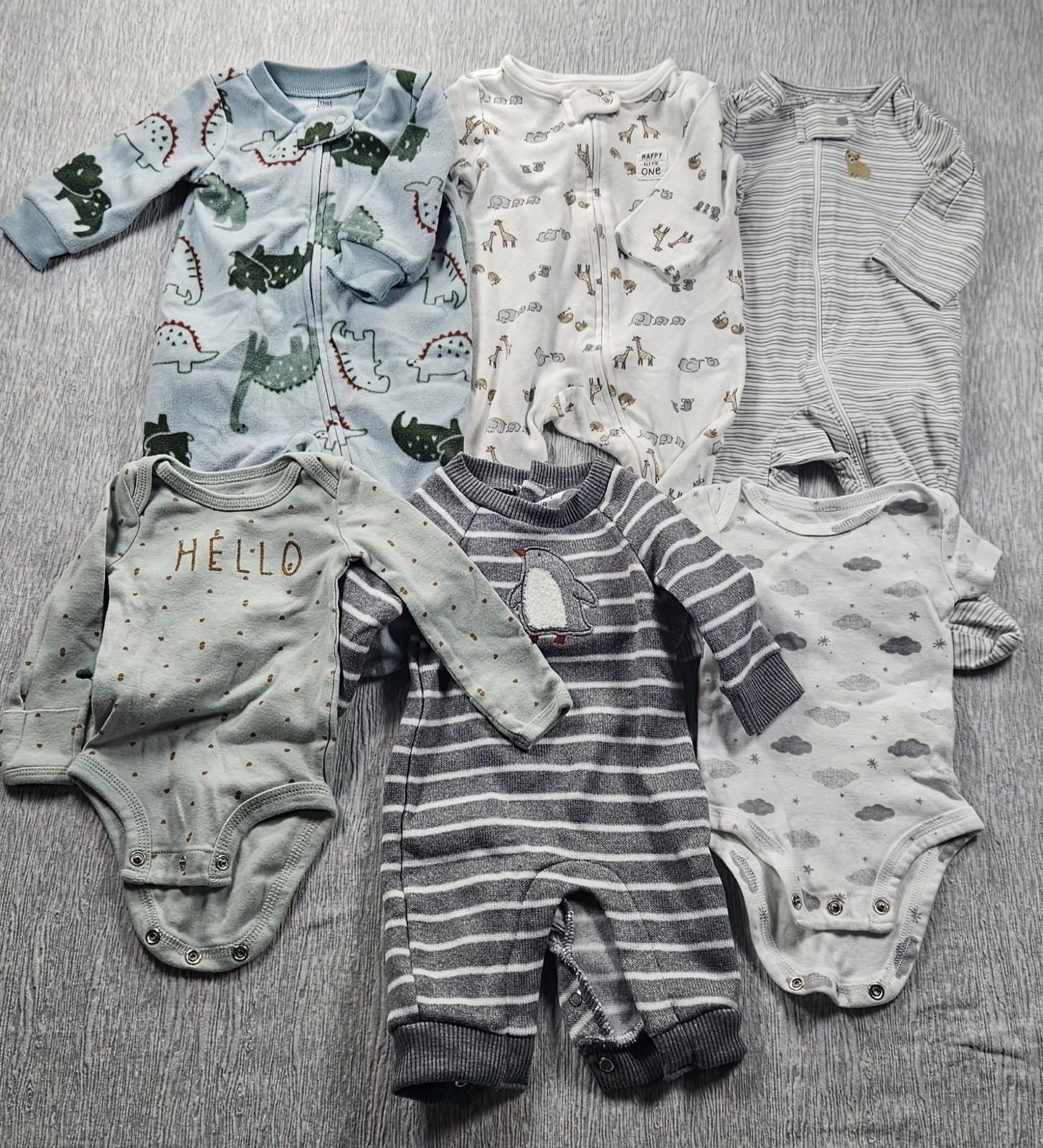 carters baby clothes New Born And 3 Months Pack of 6 Variety Multicolor
