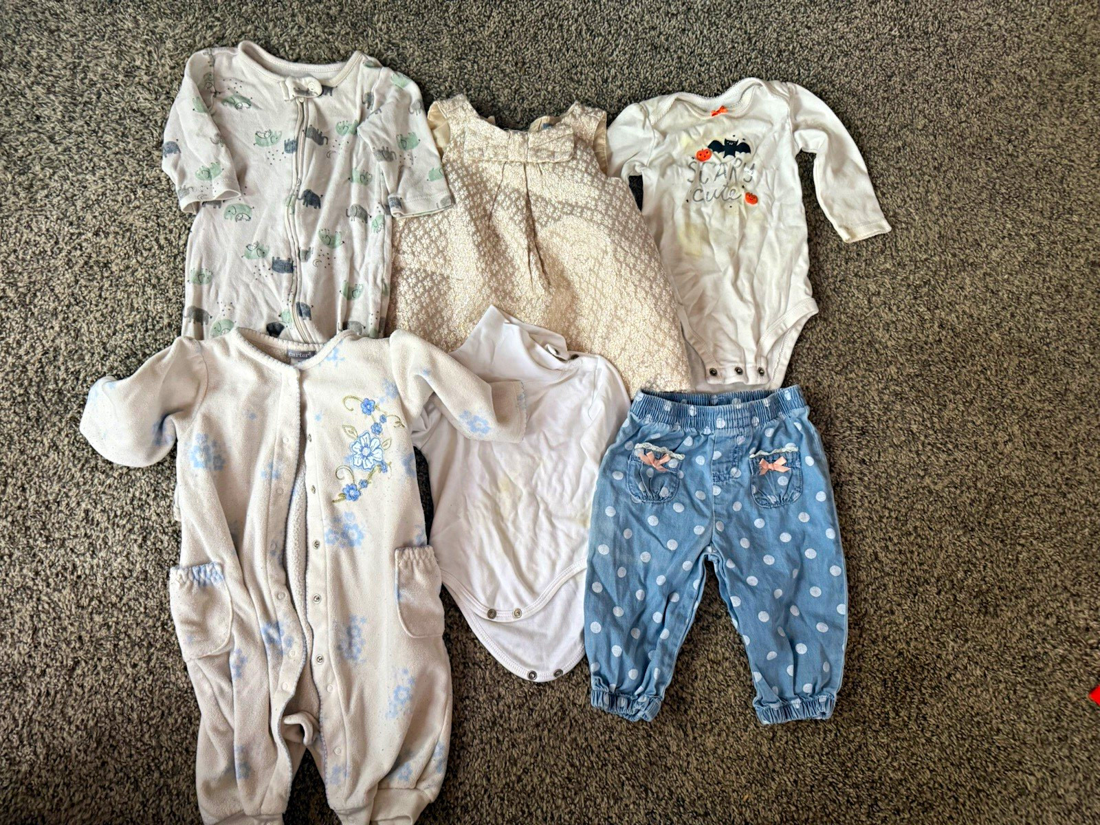 6-9 Months Unisex Baby Cotton Knit Outfit Set Bodysuit Pants Sleeper Halloween