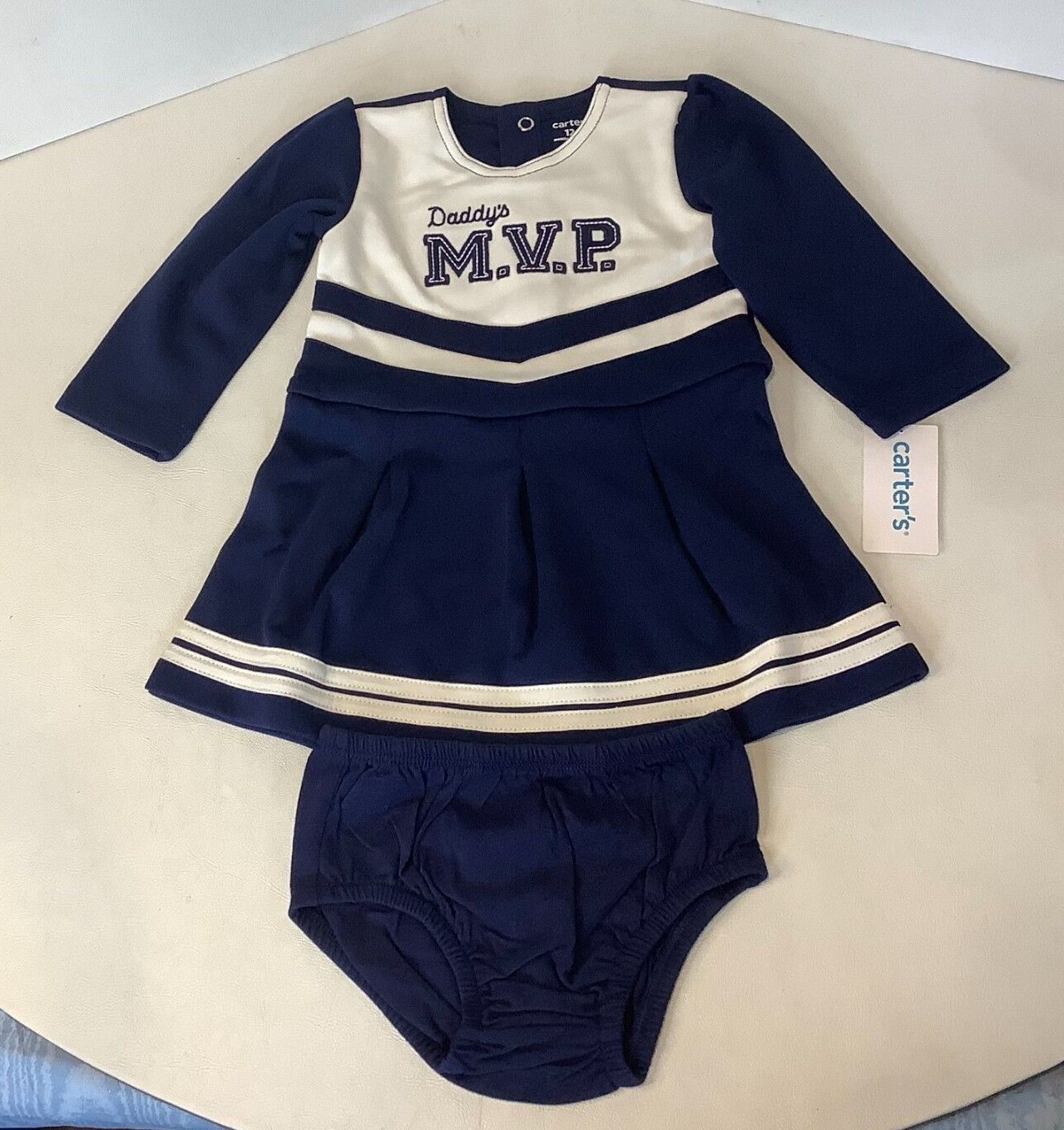 Carter’s Girls Daddy’s MVP Cheerleader Dress Outfit Halloween Costume 12 Months