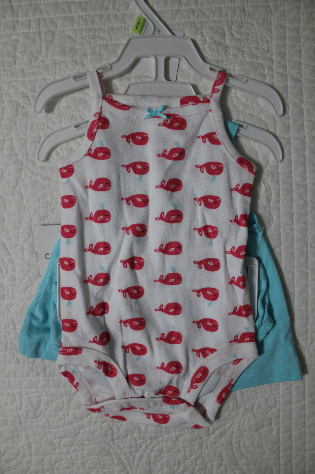 NEW CARTERS BABY GIRLS 3 PIECE OUTFIT SET SHIRT BODYSUIT SHORTS VARIOUS STYLES