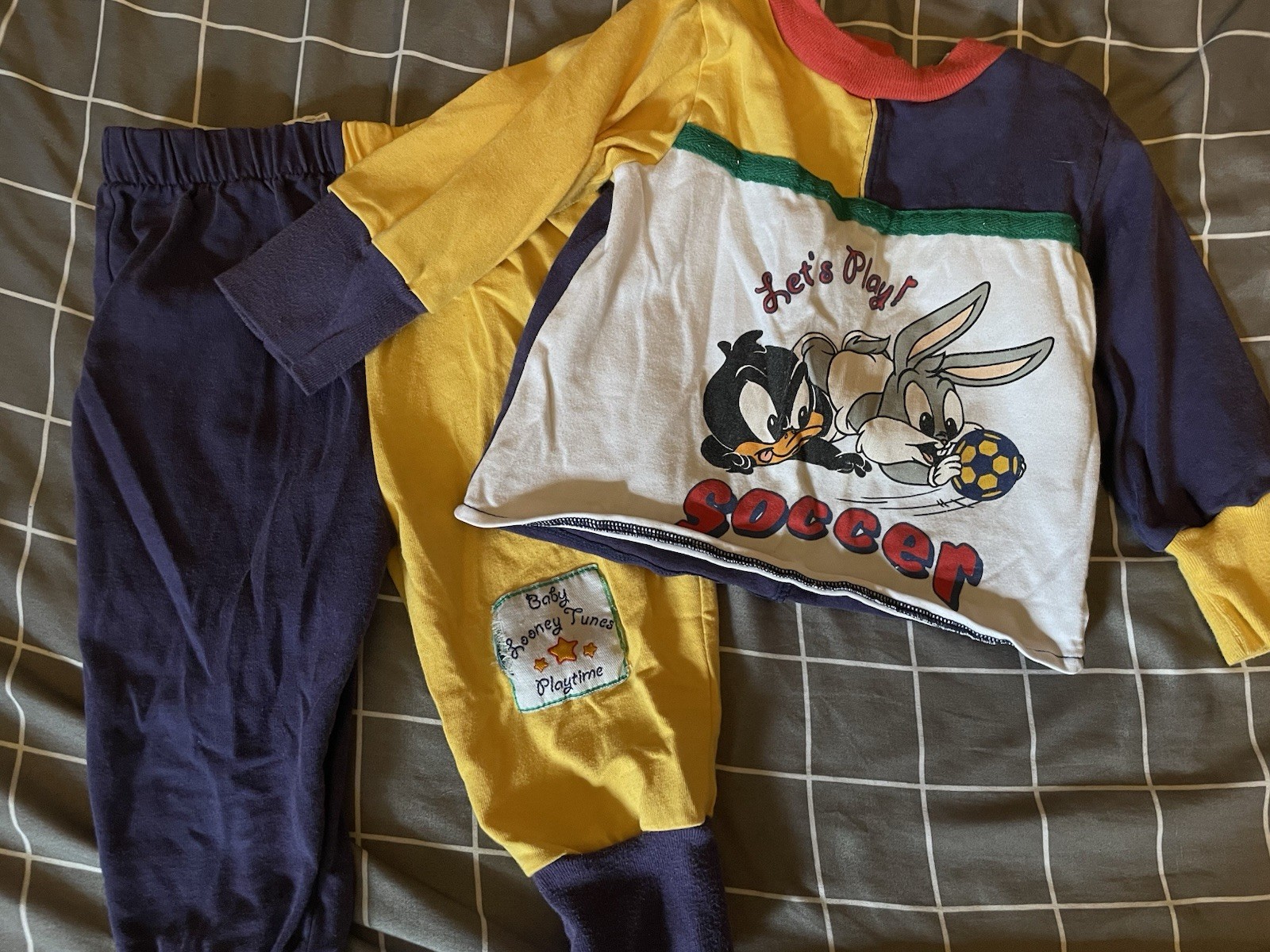 Vtg Baby Looney Tunes 2 Pc Set Shirt & Pants Size 12 Months