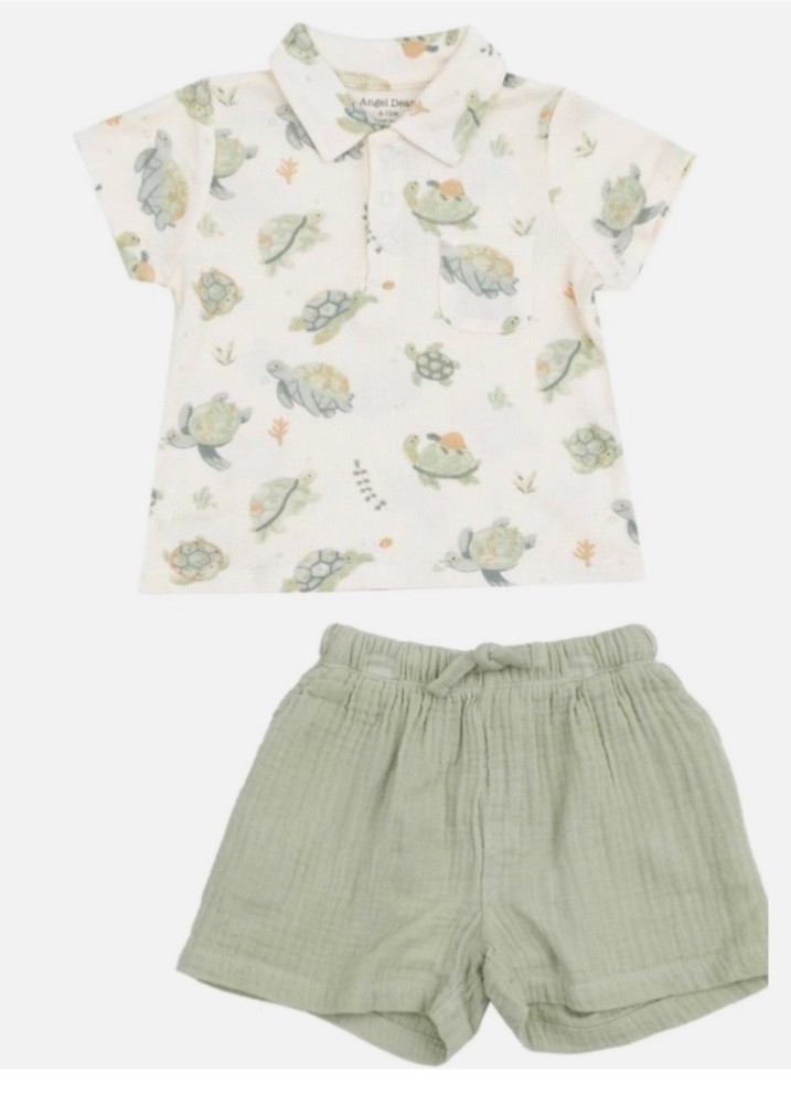 NWT Angel Dear sea turtle short set 18-24 mo