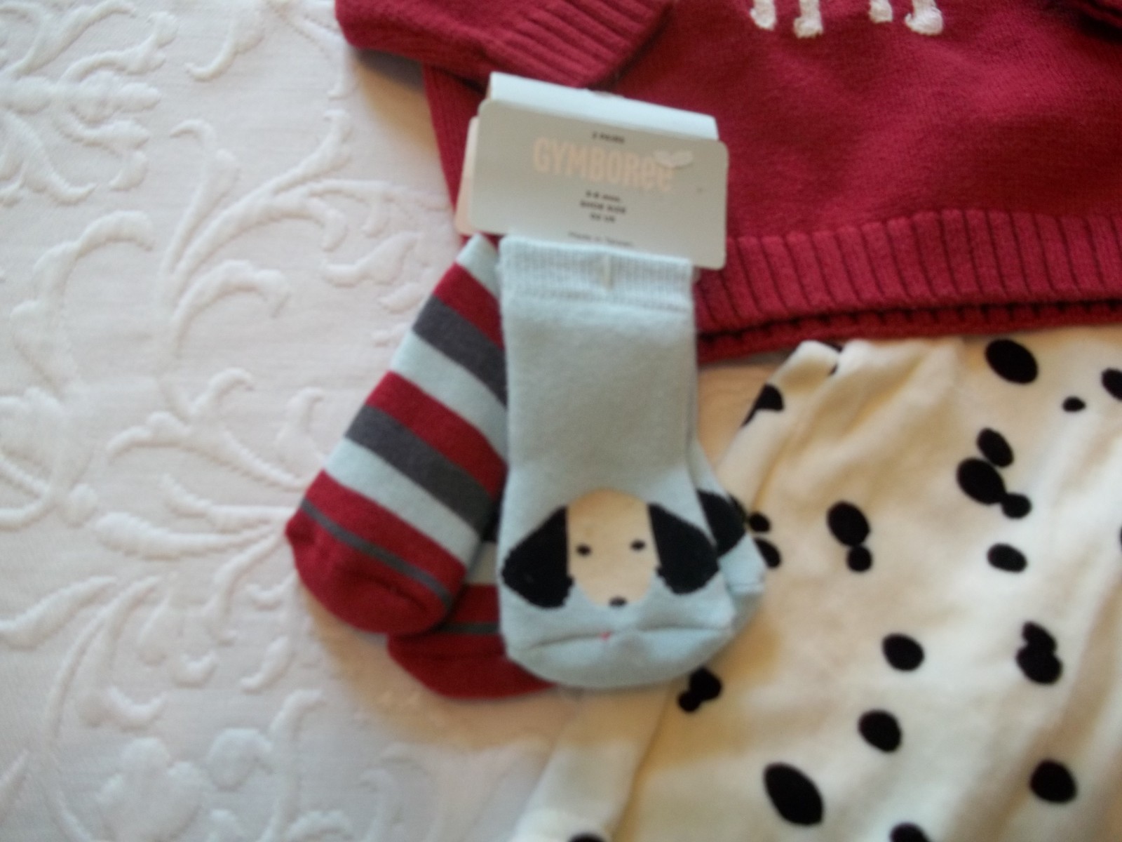 Vtg Gymboree Holiday Pictures Dalmatian pants sweater socks 3-6 NWT EUC Boys
