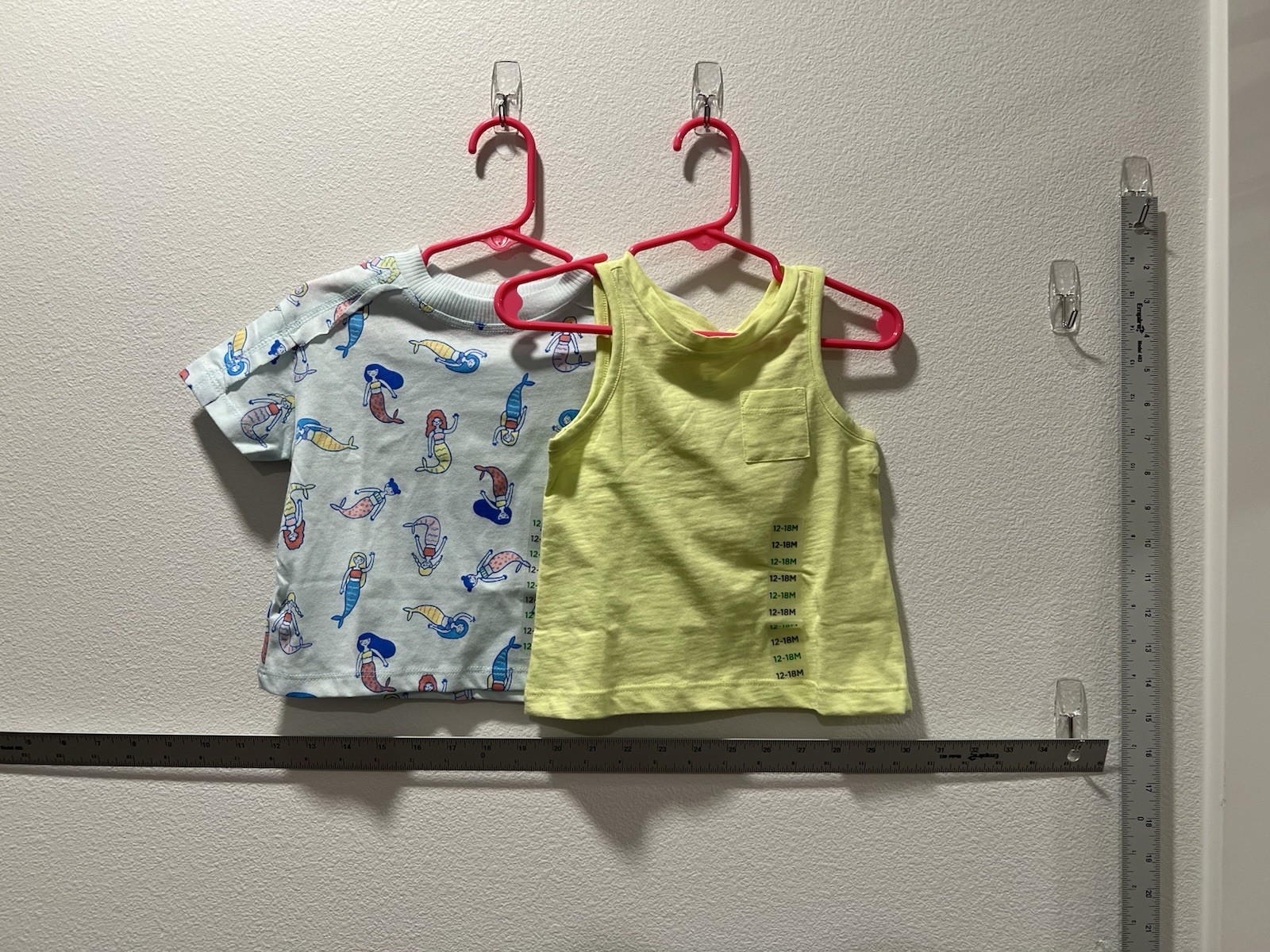 DIP NWT Baby Girls 12-18 Months 2-Piece Set Mermaid T-Shirt Lime Tank Top NEW