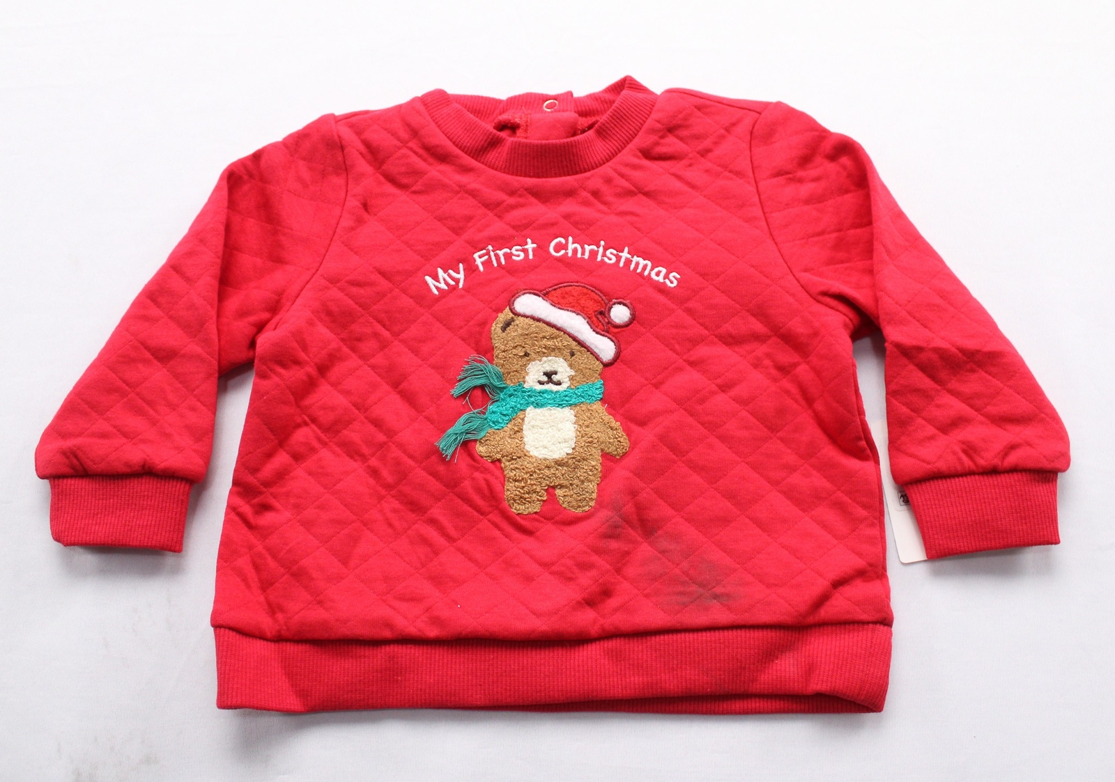 Little Me Baby’s My First Christmas Bear 2 Piece Set & Beanie NC3 Red Size 12M