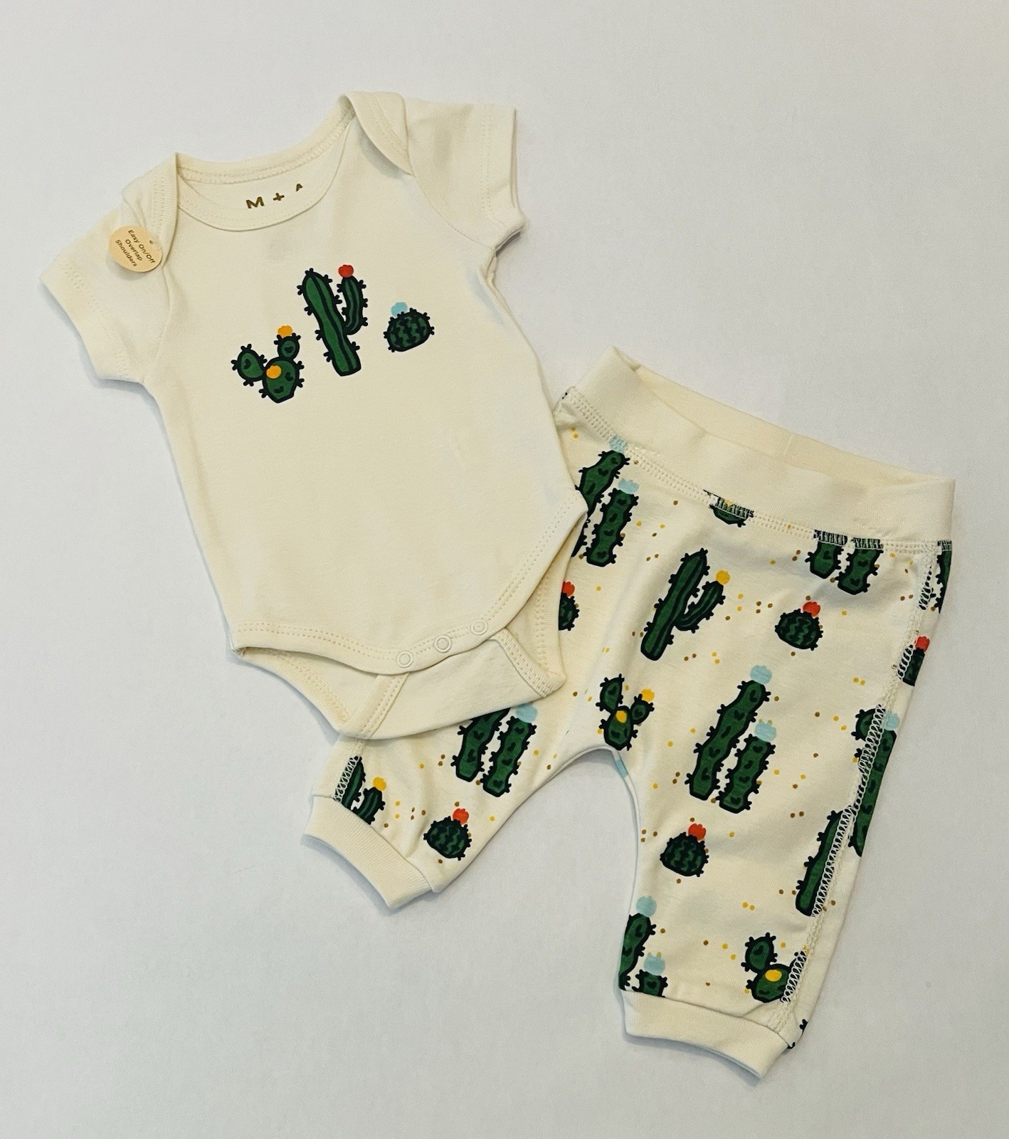 Newborn Baby Boy Pants Bodysuit 2 PC Set Cute Cactus Outfit