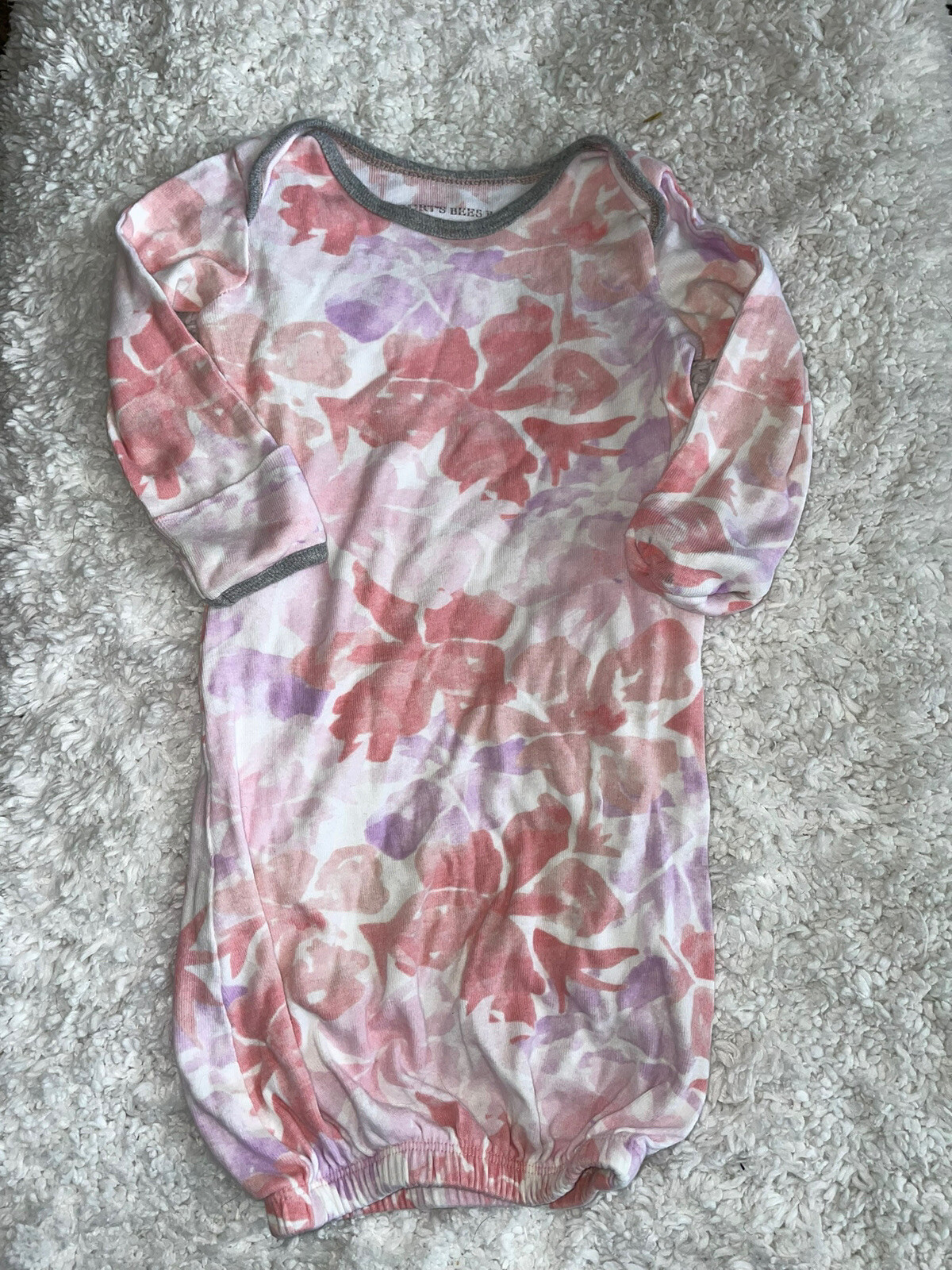 Burt’s Bees baby sz. 0-6 mo. one pc. footless sleep sac. Soft, cute