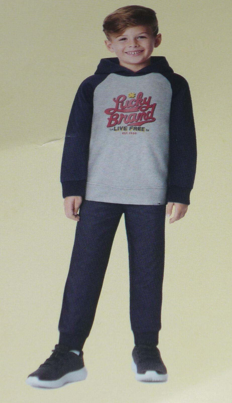 Boys pants hoodie Set Lucky Brand 2-piece Fleece size 3T, 4T NEW