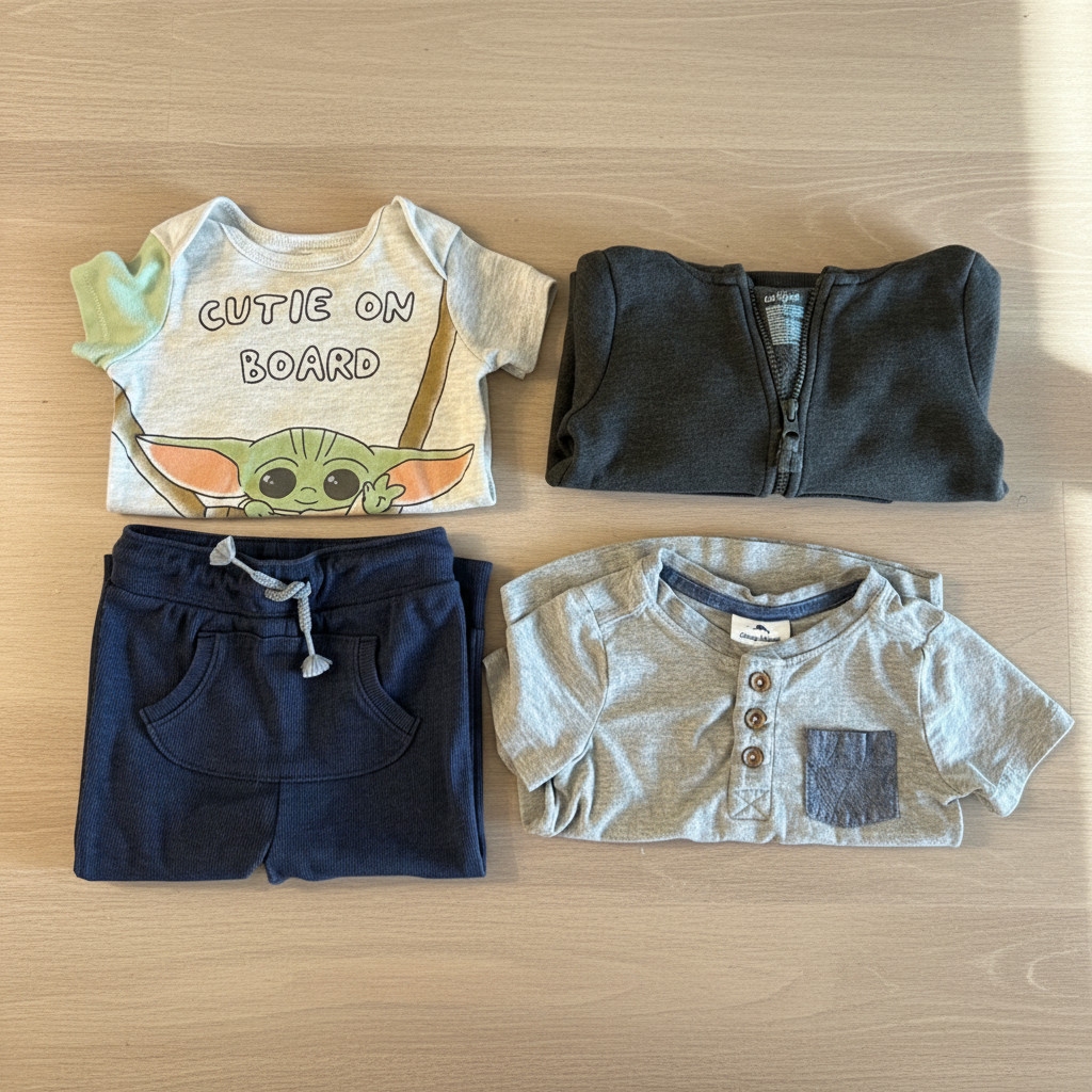 Boys 18M Outfit Lot Star Wars Grogu Cat & Jack Tommy Bahama Hoodie Pants