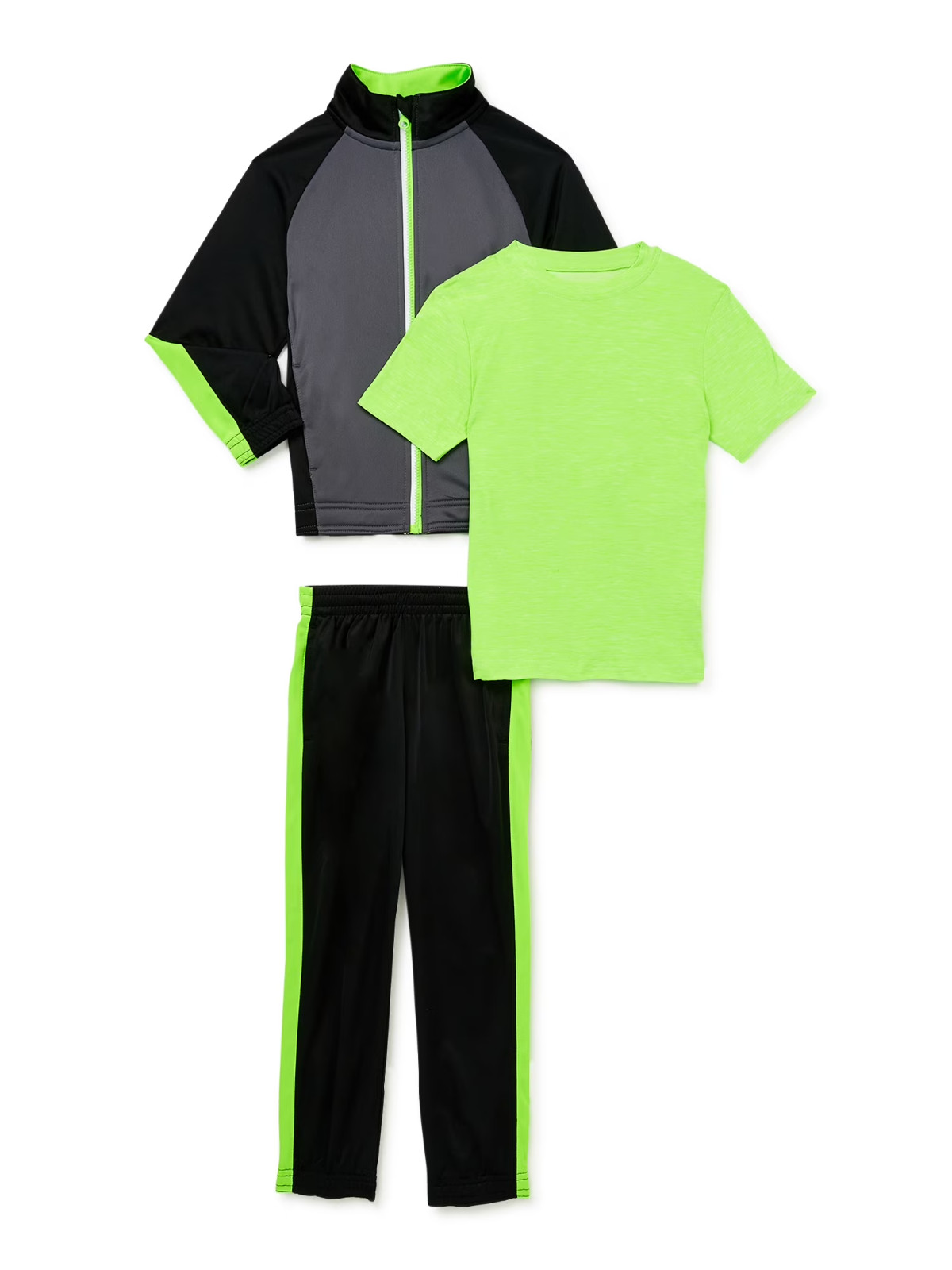 Athletic Works Boys T-Shirt, Jacket and Pants Set, 3-Piece, Size XS –Q7–