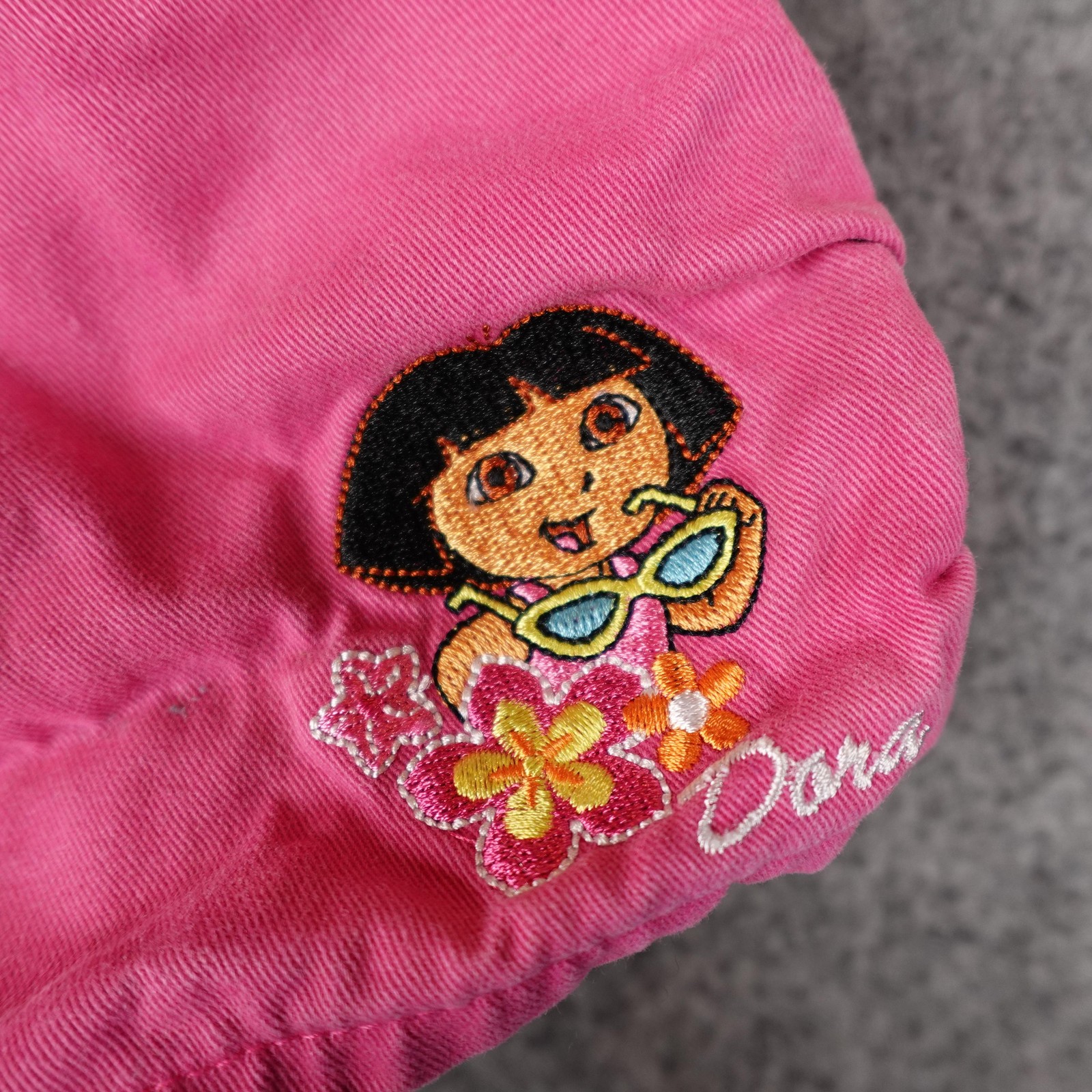 Vintage Dora The Explorer Shirt Shorts Set Girls 3T 5T Sweater Yellow Pink Y2K