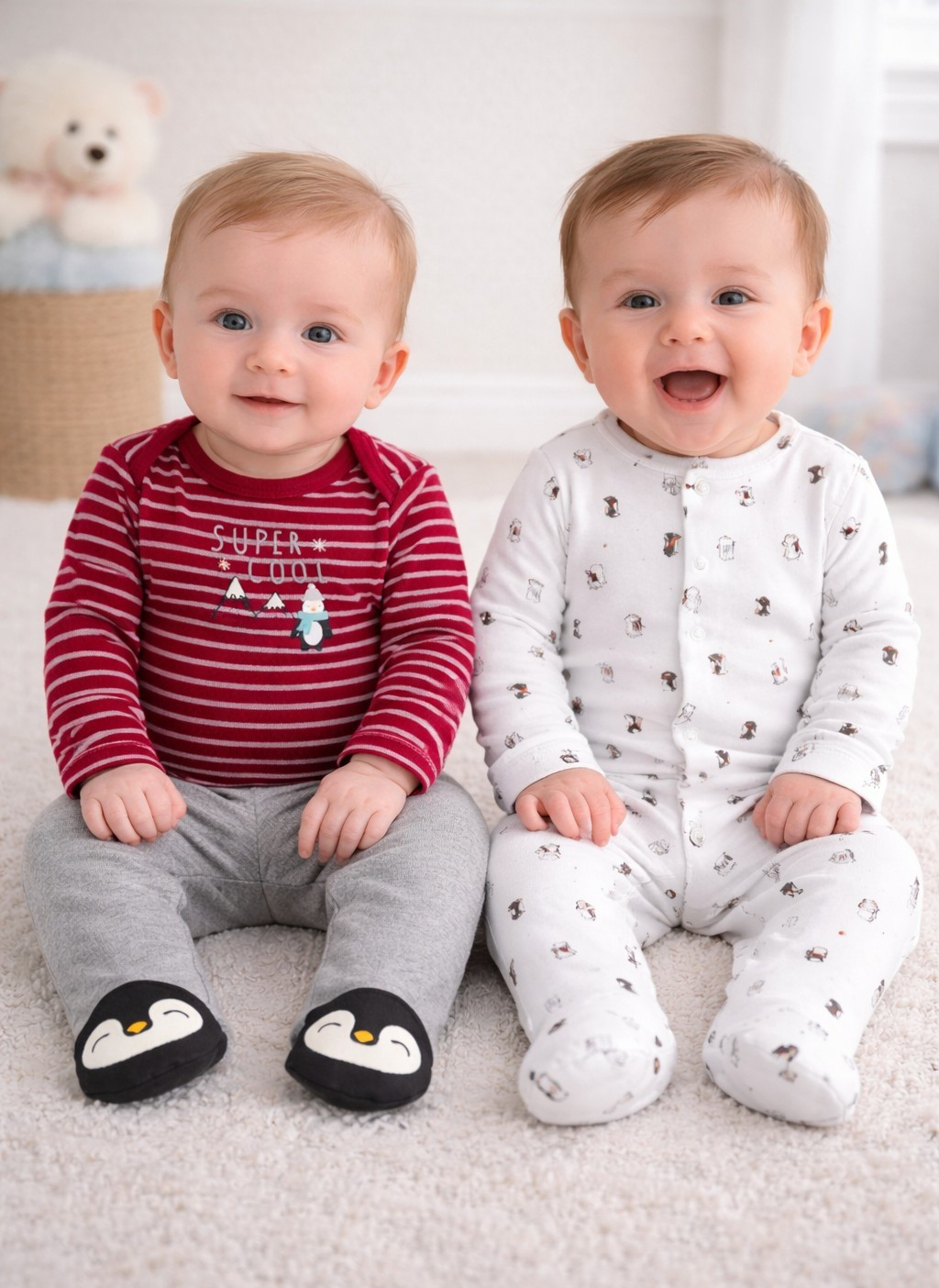 Carter’s Baby Boys’ 3 Piece Penguin Playful Outfit Set Newborn