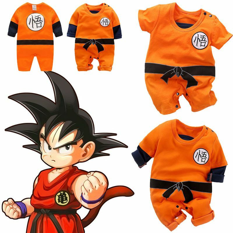 New Newborn Baby Boys Romper Goku Cosplay Costume Jumpsuit Playsuit