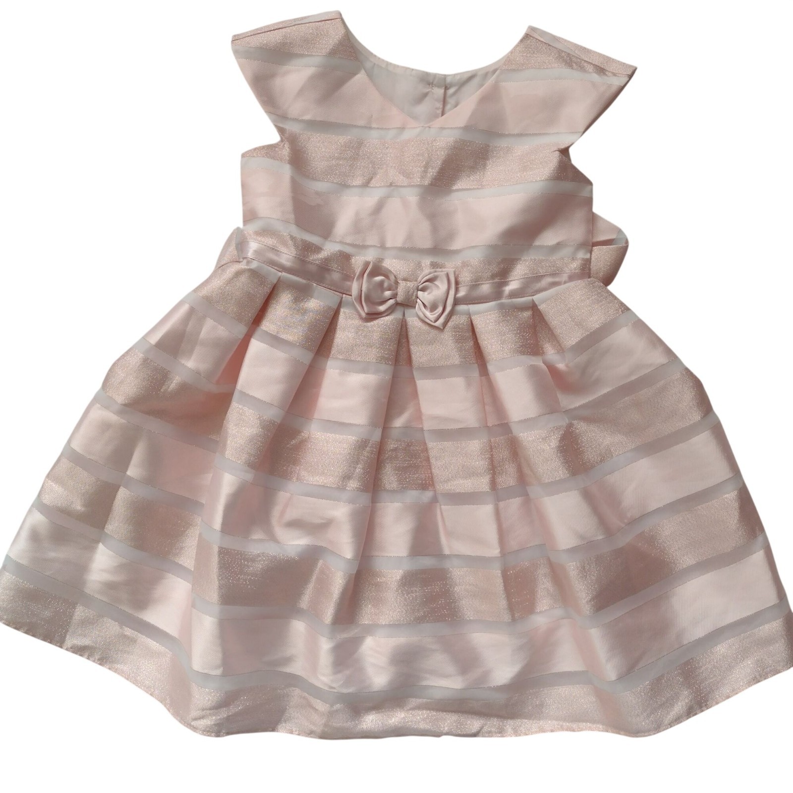Jona Michelle Girls Set of 2 Party Dresses 4T Bow Glitter Stripes Poofy Dress