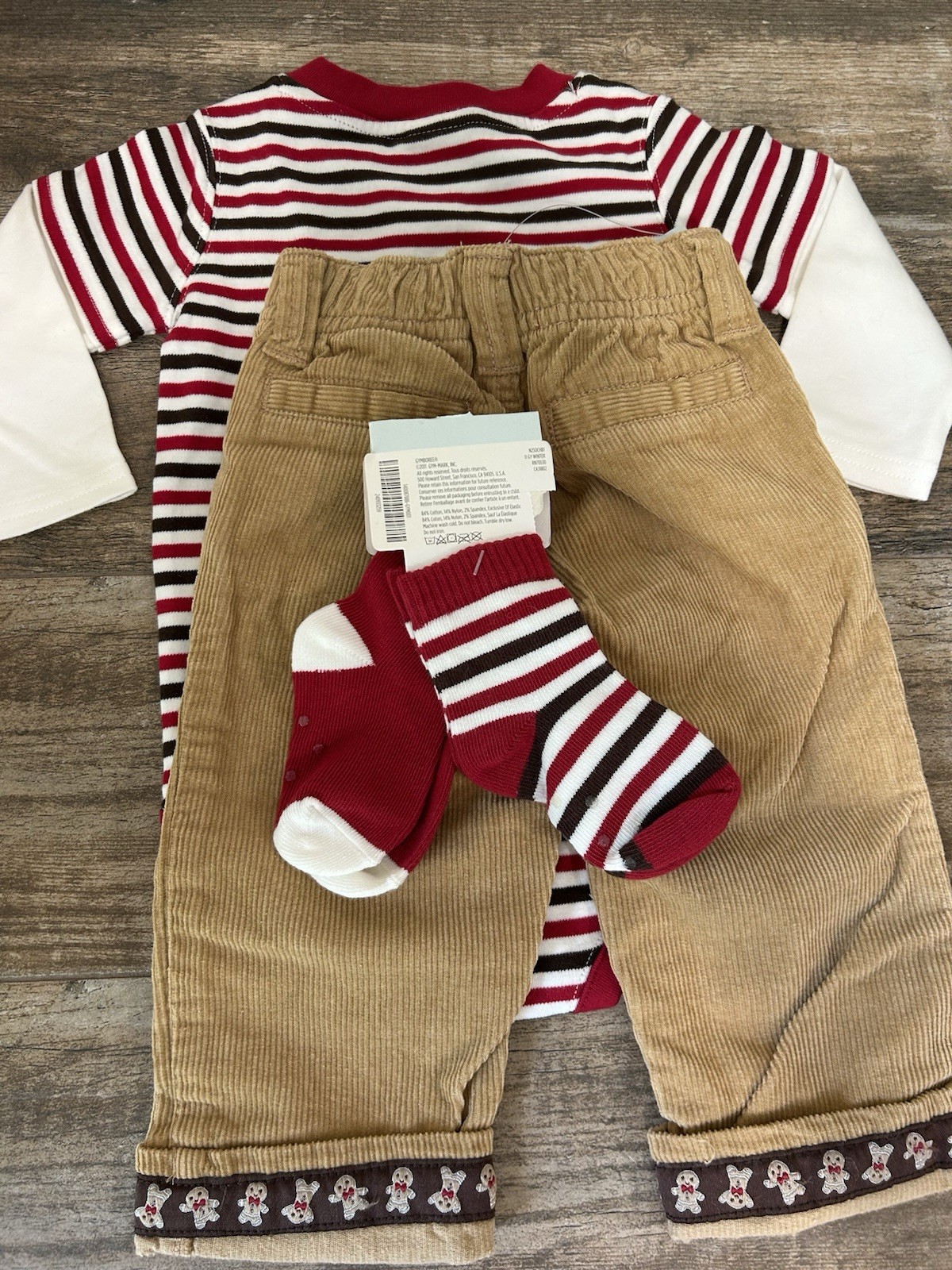 NWT Gymboree 2011 GINGERBREAD BOY & DOG Holiday 5 PC Set W Blanket & Box 6-12m