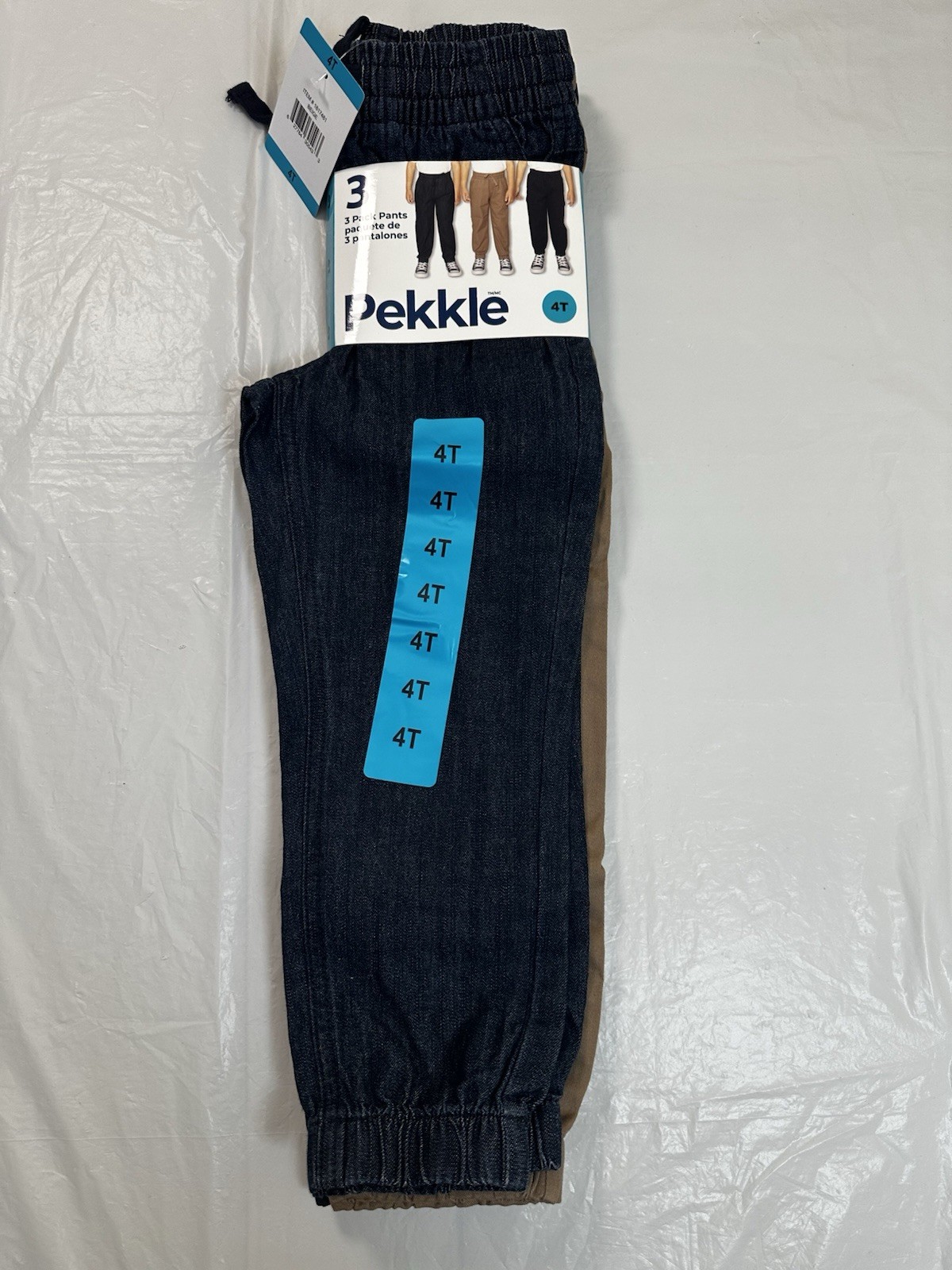 Pekkle 3 Pack Tapered Boys Pant Beige Size 4T New With Tags