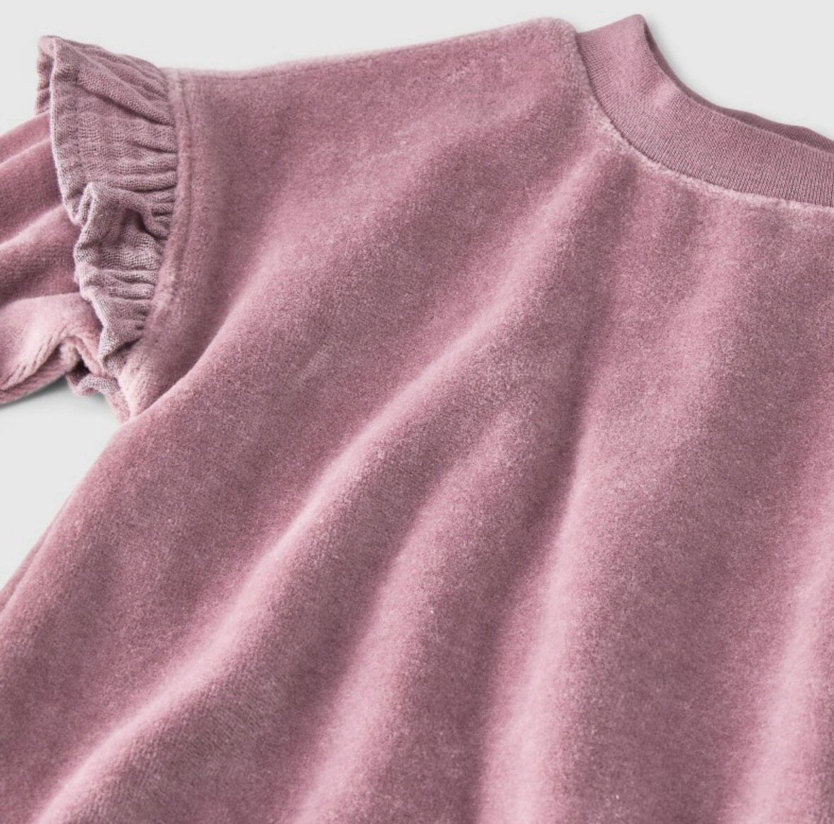 Cat & Jack 2-piece Velour Outfit size 6-9M – Mauve Pink/Shirt/Pants – NEW