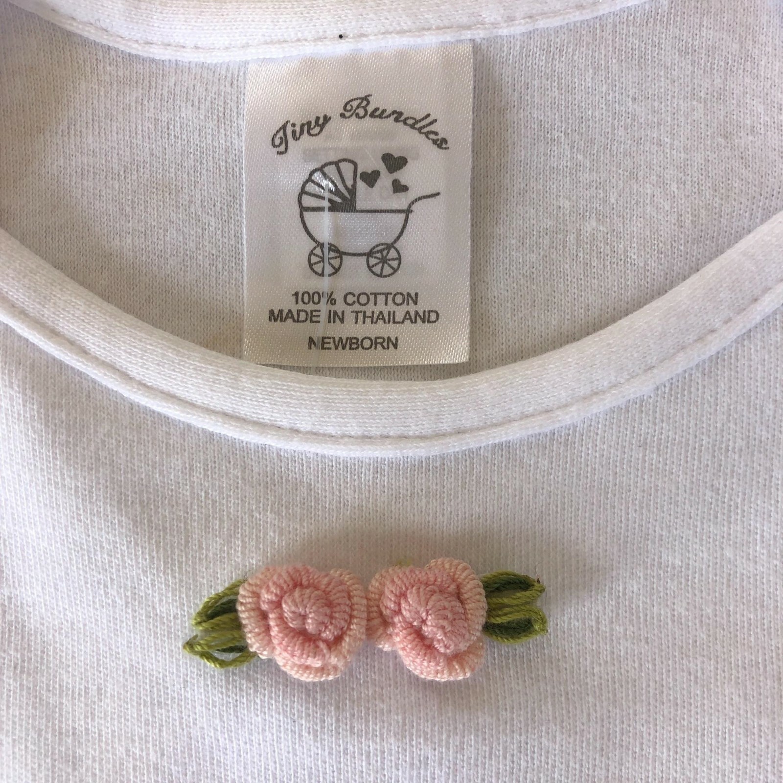 New 3 Month Tiny Bundles 3Pc Pink Rosebuds Hat T-shirt Pants Infant Baby Roses