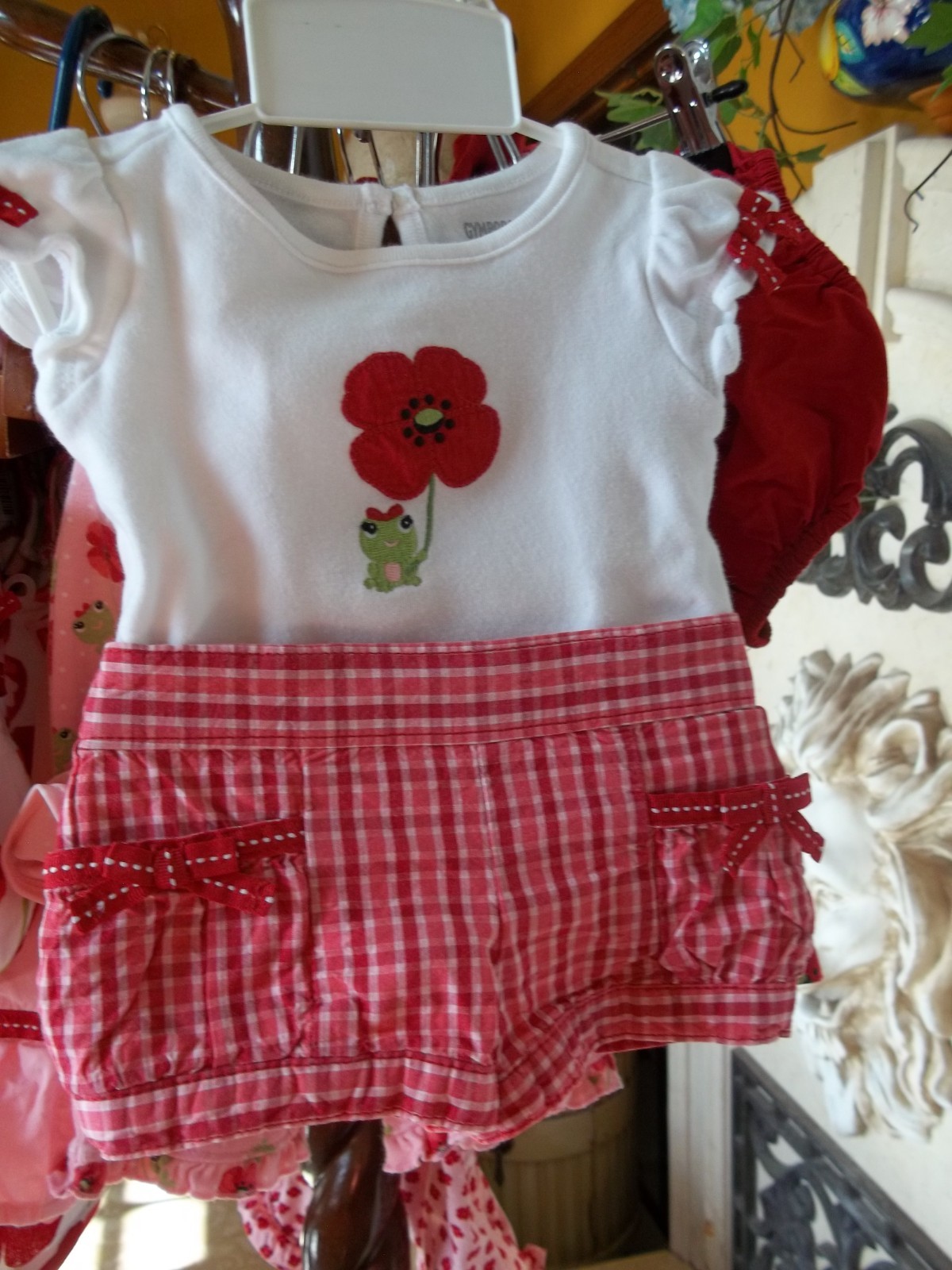 Gymboree 2012 Poppy Friends bodysuit bubble shorts 0-3