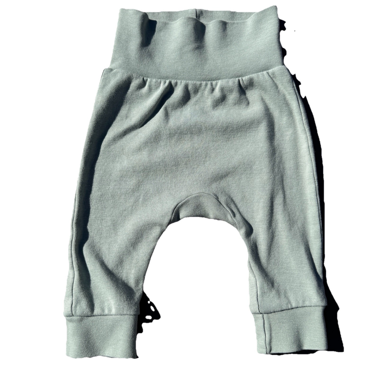 Lot Of 3 H&M 3 Month Baby Pants Unisex Gray Light Green Mud Orange Cotton Jogger
