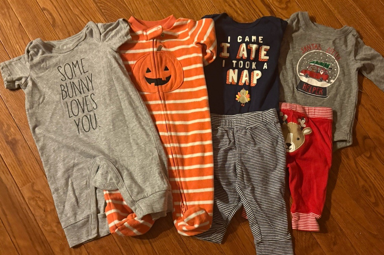 Holiday Baby Bundle! 4 outfits, Christmas, Halloween, Thanksgiving and Easter.
