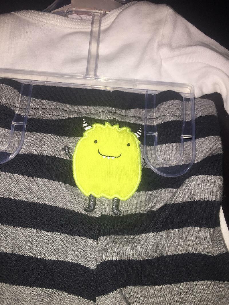 Baby Infant One Piece Pants Set 3 Months Monstrously Cute Halloween Carter’s