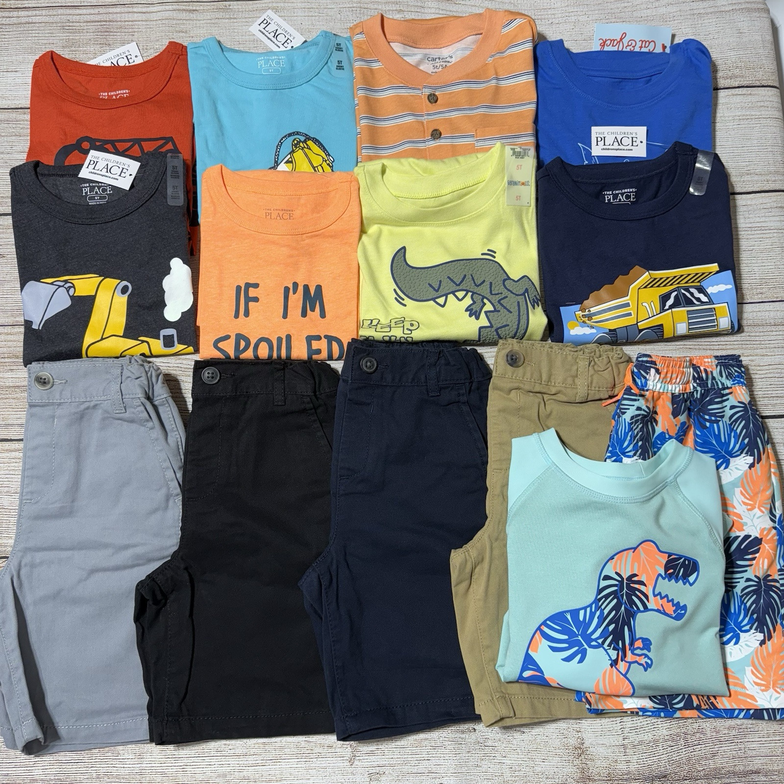 Toddler Boy Lot Size 5T. NWT! 14 Pieces For Spring/Summer. Colorful, Casual