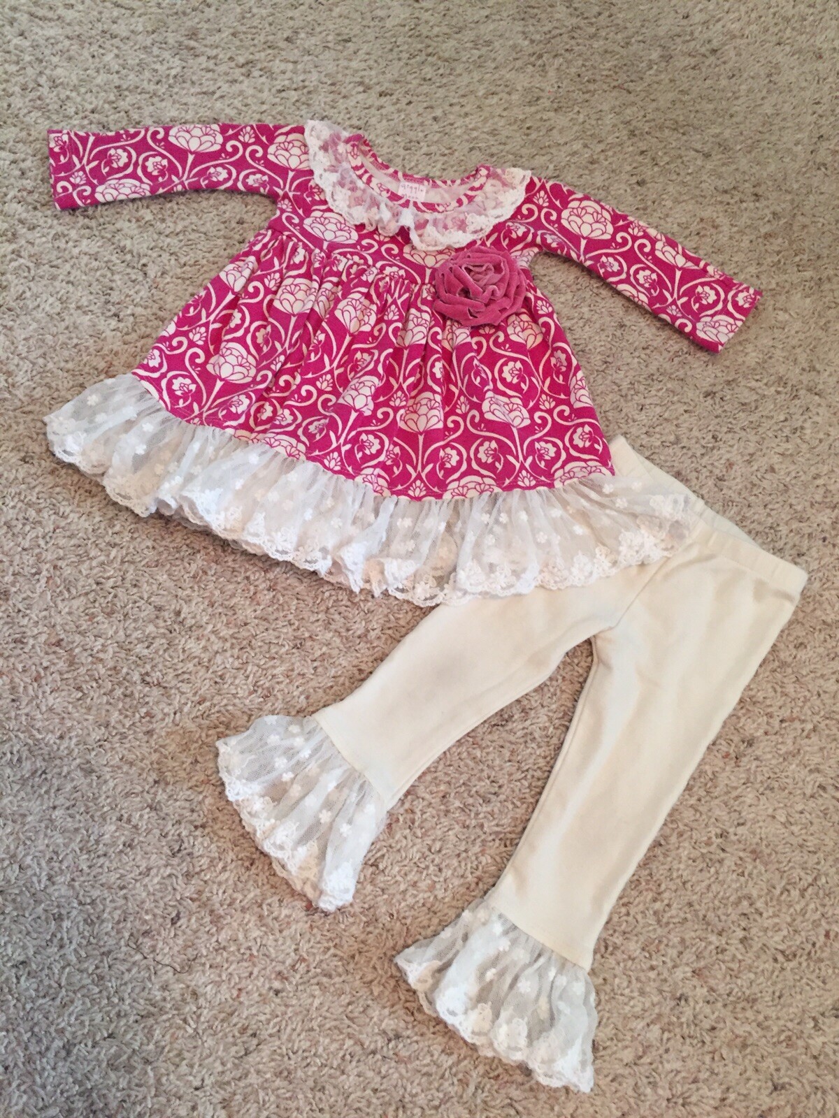 Baby Girl Size 9 Months Giggle Moon Outfit
