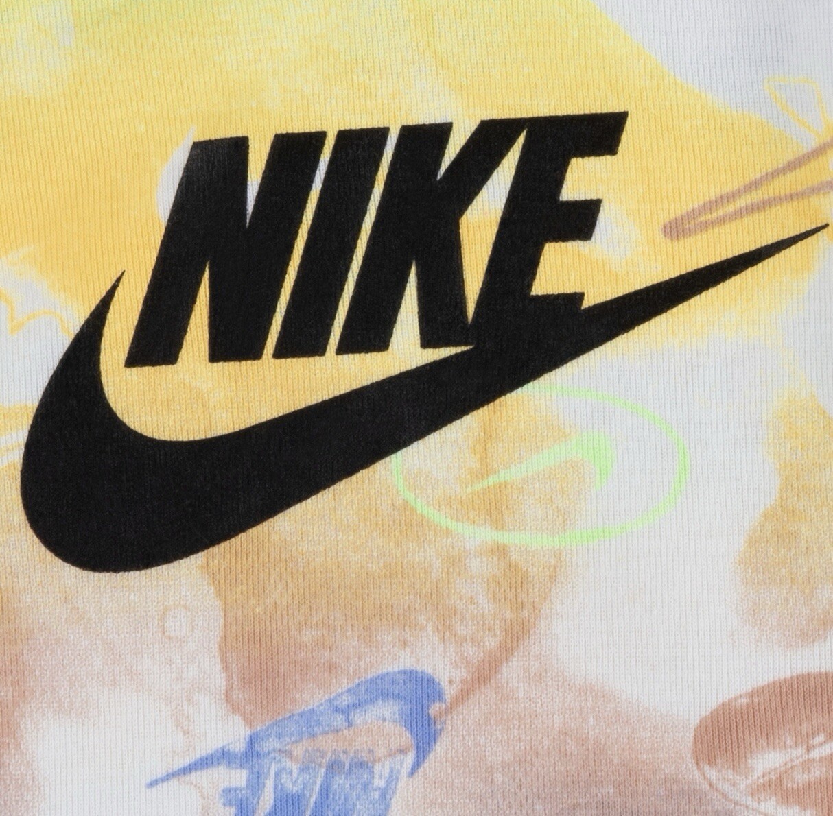 Nike Baby Gift Set 3 Piece Bodysuit Bib Beanie 0-6 Months Yellow Tie Dye Easter