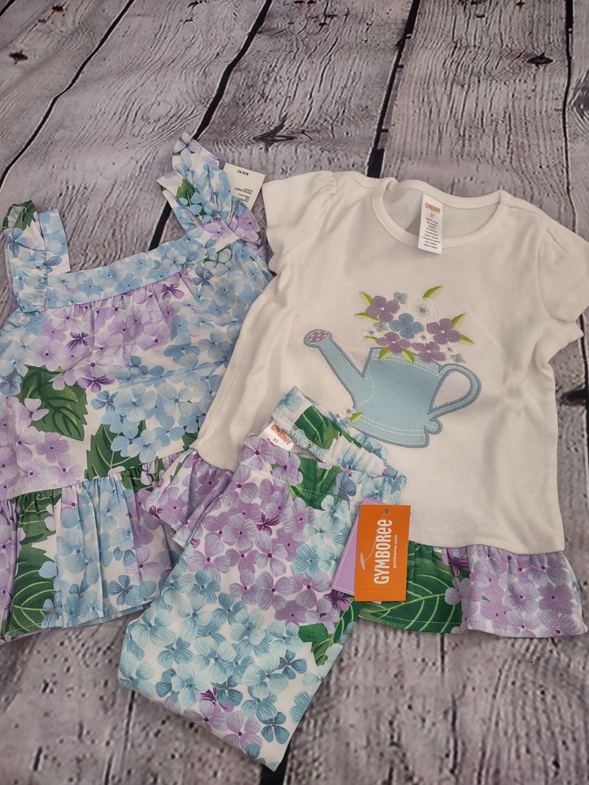 Gymboree Toddler Girl 3T Spring Blooms Floral 3 PC Set Top Capri NWT 70.00 MSRP