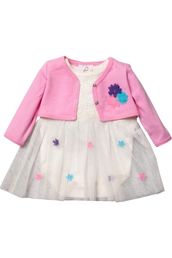 Baby Girls Tutu Outfit Set Bodysuit Vest & Bolero Party Dress 0-9 Months