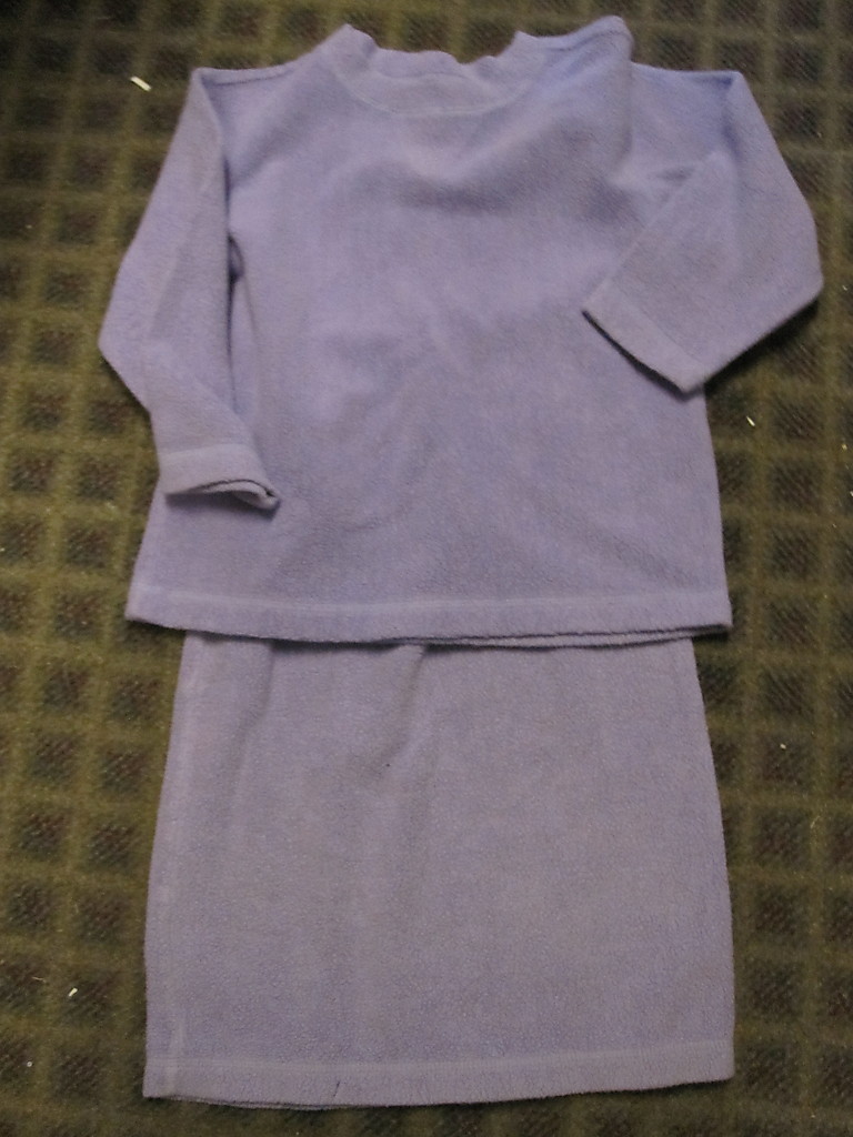 hanna Andersson purple fleece top & skirt 120
