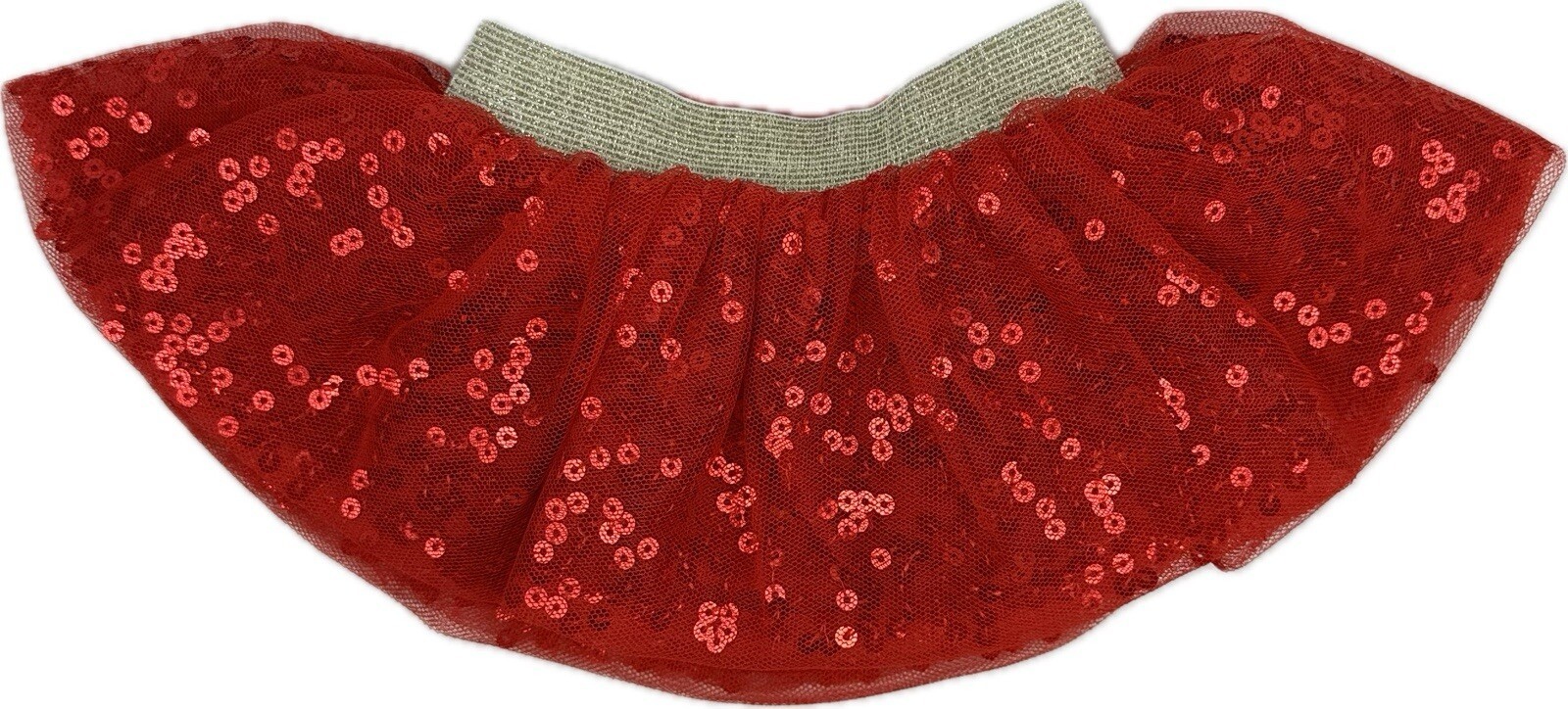 Cat & Jack Baby 3 Pc Red Grey Cotton Sequin Glitter Sweatshirt Tutu Skirt Set NB