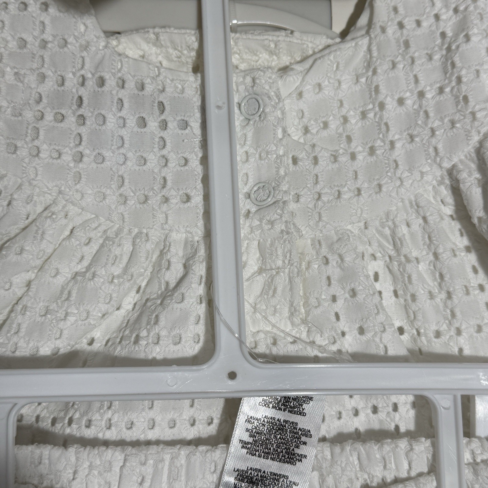 Rachel Zoe RZ Baby Girl 4-Pc Outfit 18M White Eyelet Cotton Hat Sunglasses NWT