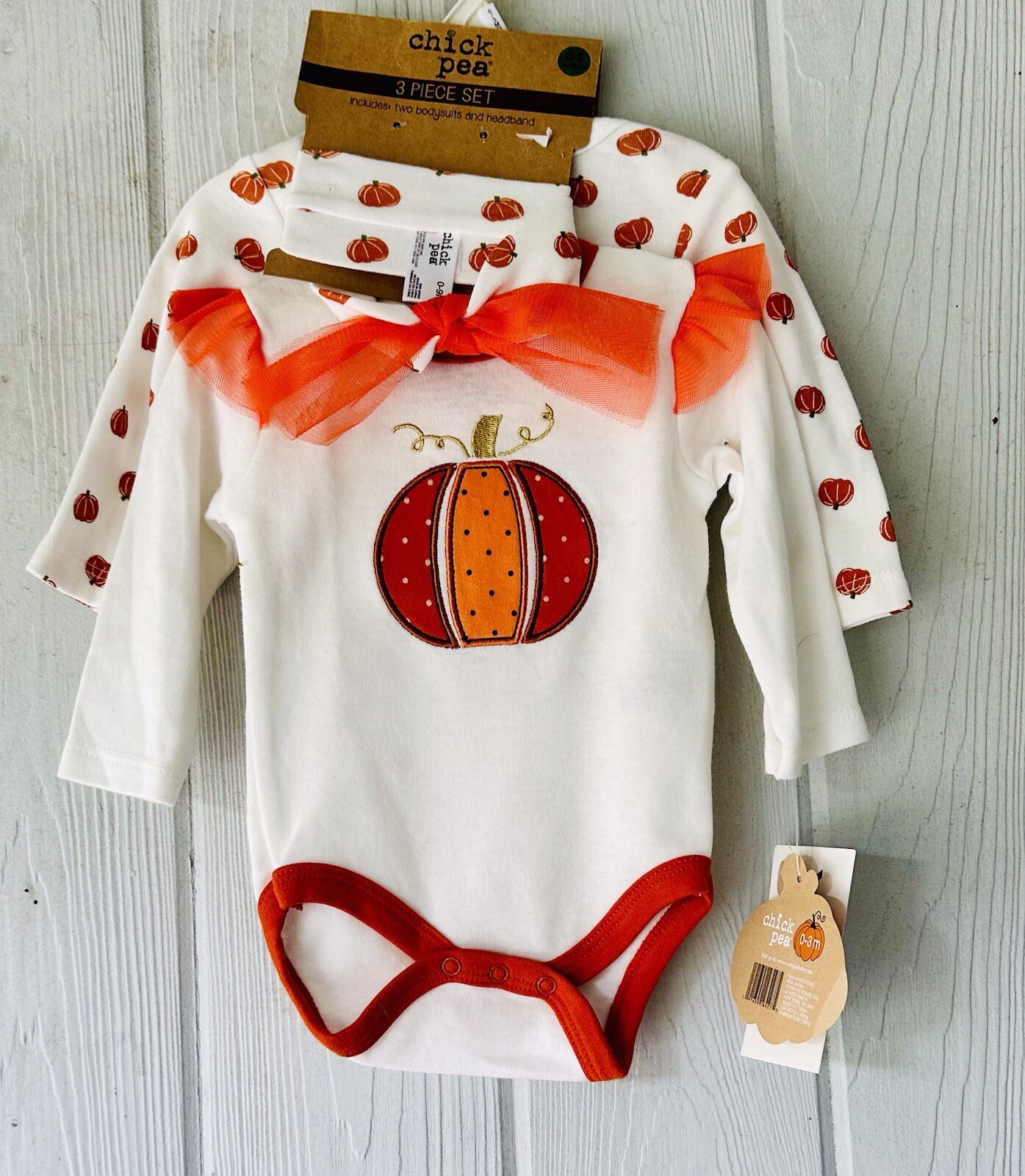Chick Pea 2 – One Piece w/Headband Infant Size 0-3 Mon. K