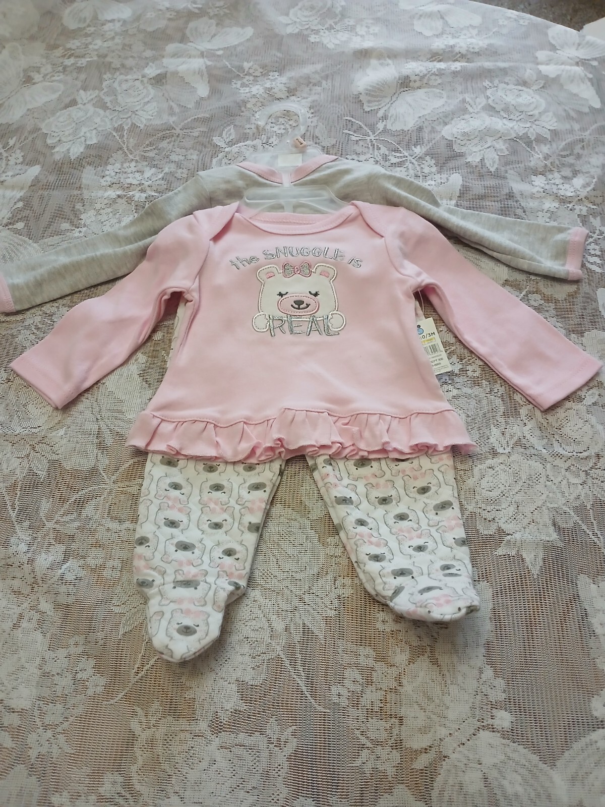 Infant Baby Girls DDG darlings 3 Piece outfit 0-3 months New Snuggle Bear